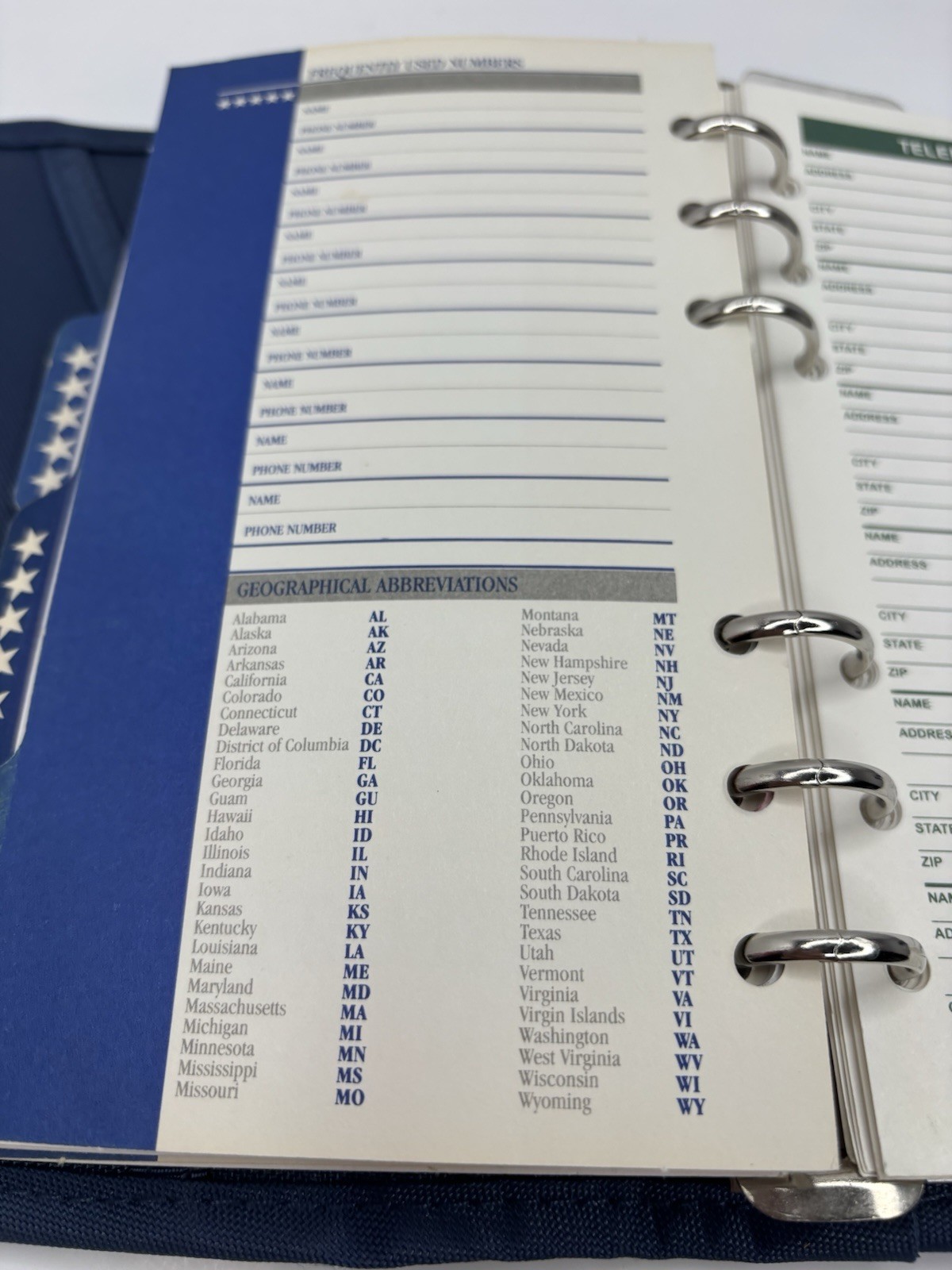 Vtg 1994 Mead FIVE STAR Student Day Planner – Day Planner Blue 7.5×6