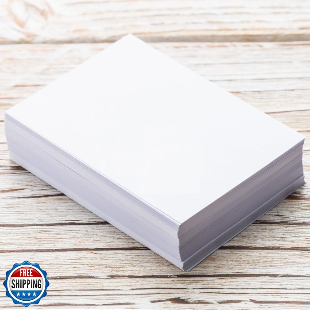7″ x 9.25″ Blank Print Paper, 100Sheets/200Pages Classic Size Blank Loose-Lea