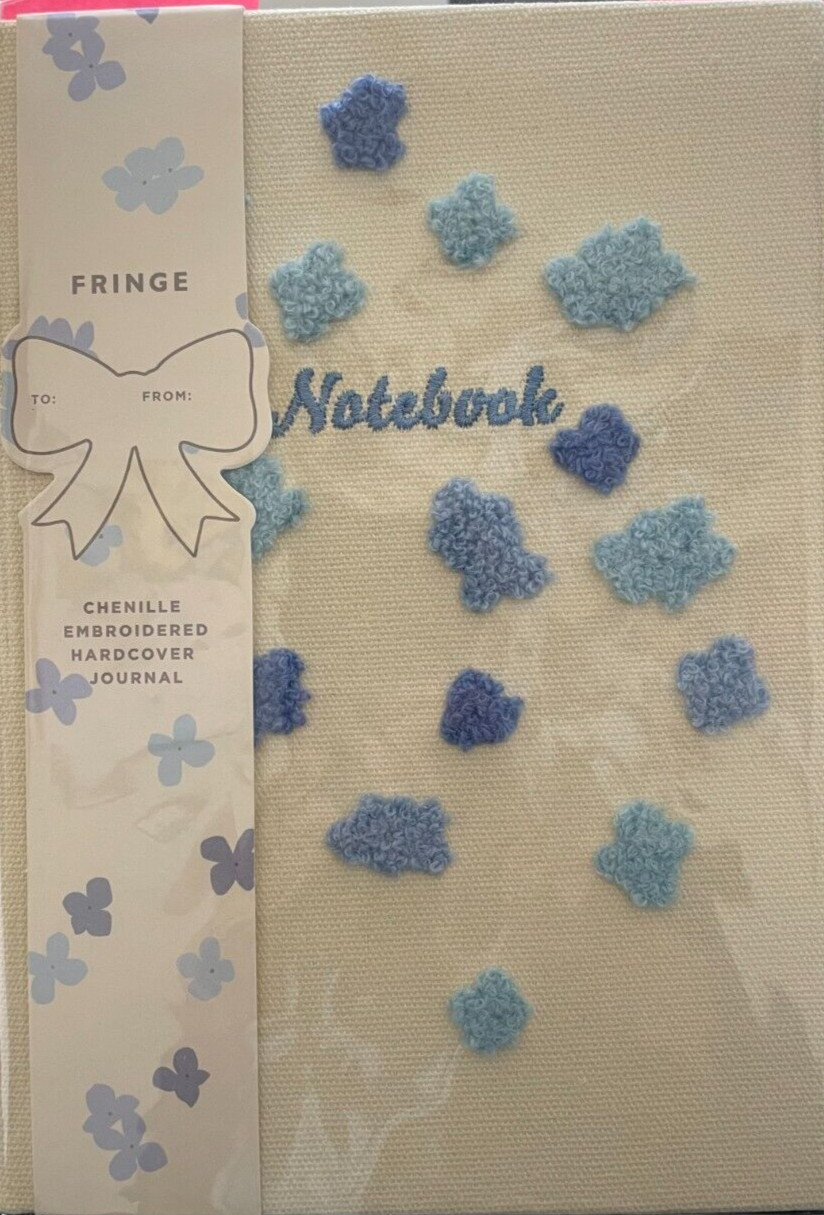 Fringe Studio 28 Lined Page HC Notebook 6″ by 9″ Chenille Embroidered Journal