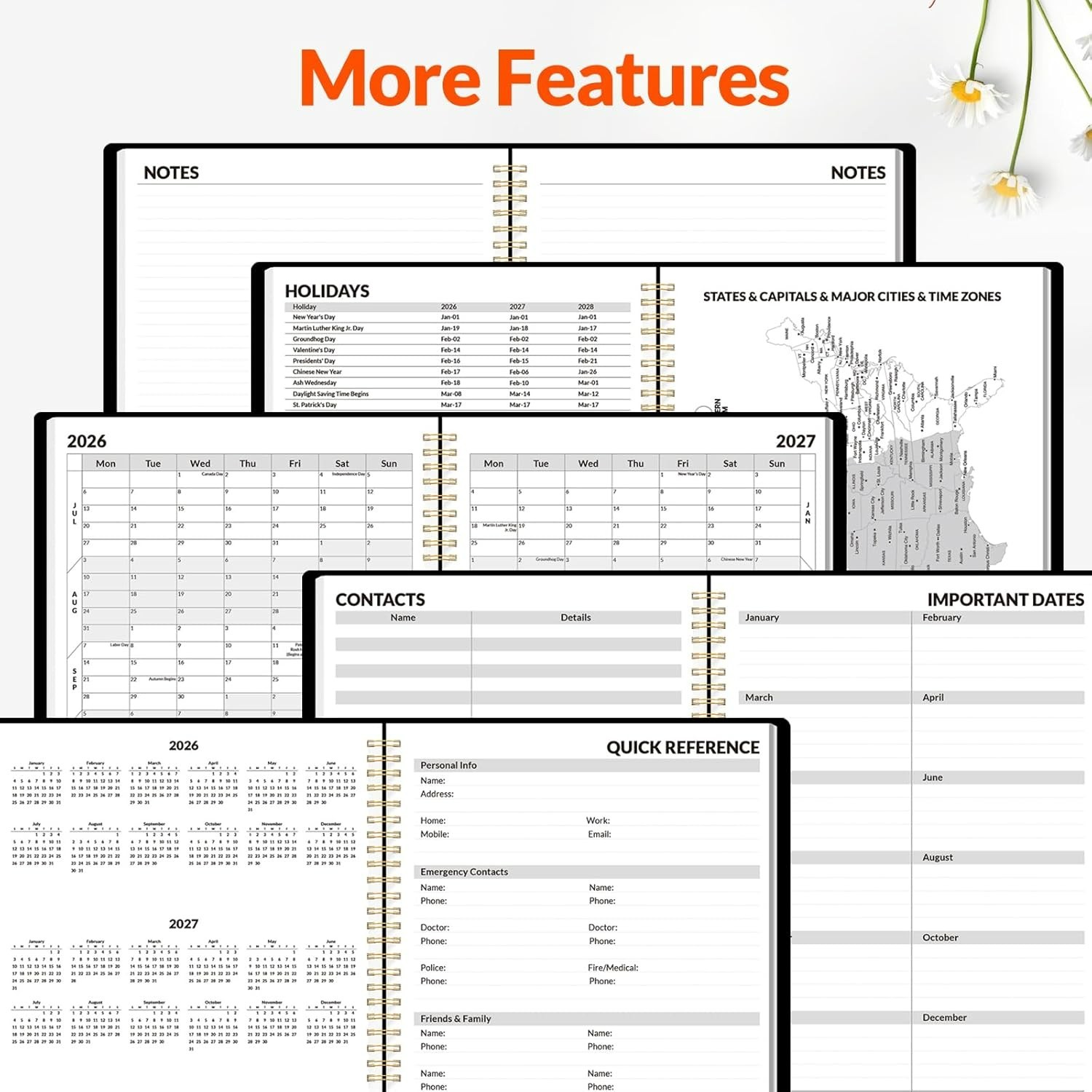 Ultimate 2026-2027 Student & Teacher Planner – Include Bonus Pages & Pockets
