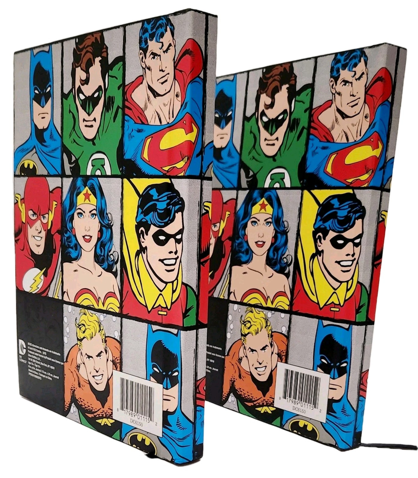 Silver Buffalo DC6150 DC Comics Characters Grid Hard Cover Journal, Lot Of 2 New
