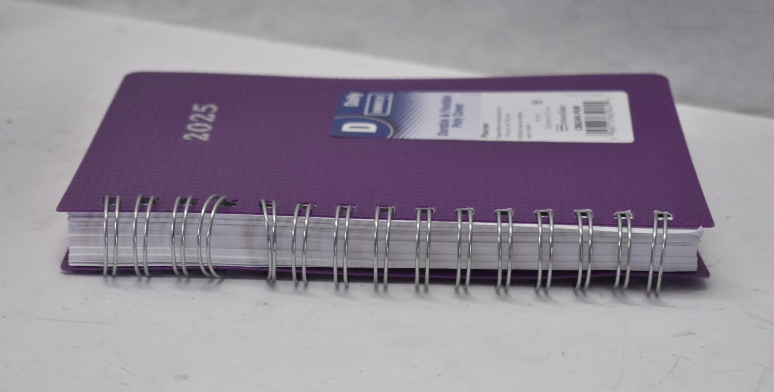 Duraflex Daily Durable & Flexible Poly Cover Planner 2025 Purple Cover