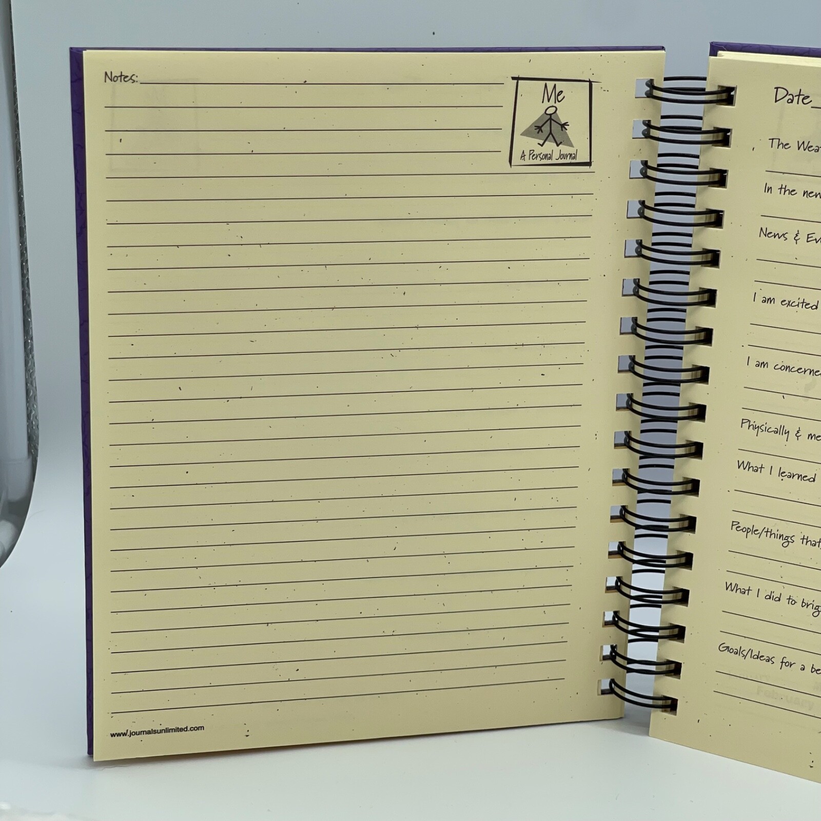 “Me” A Personal Journal CJ-09 Purple 200 Page Count 7 1/2 x 9 Guided Format New