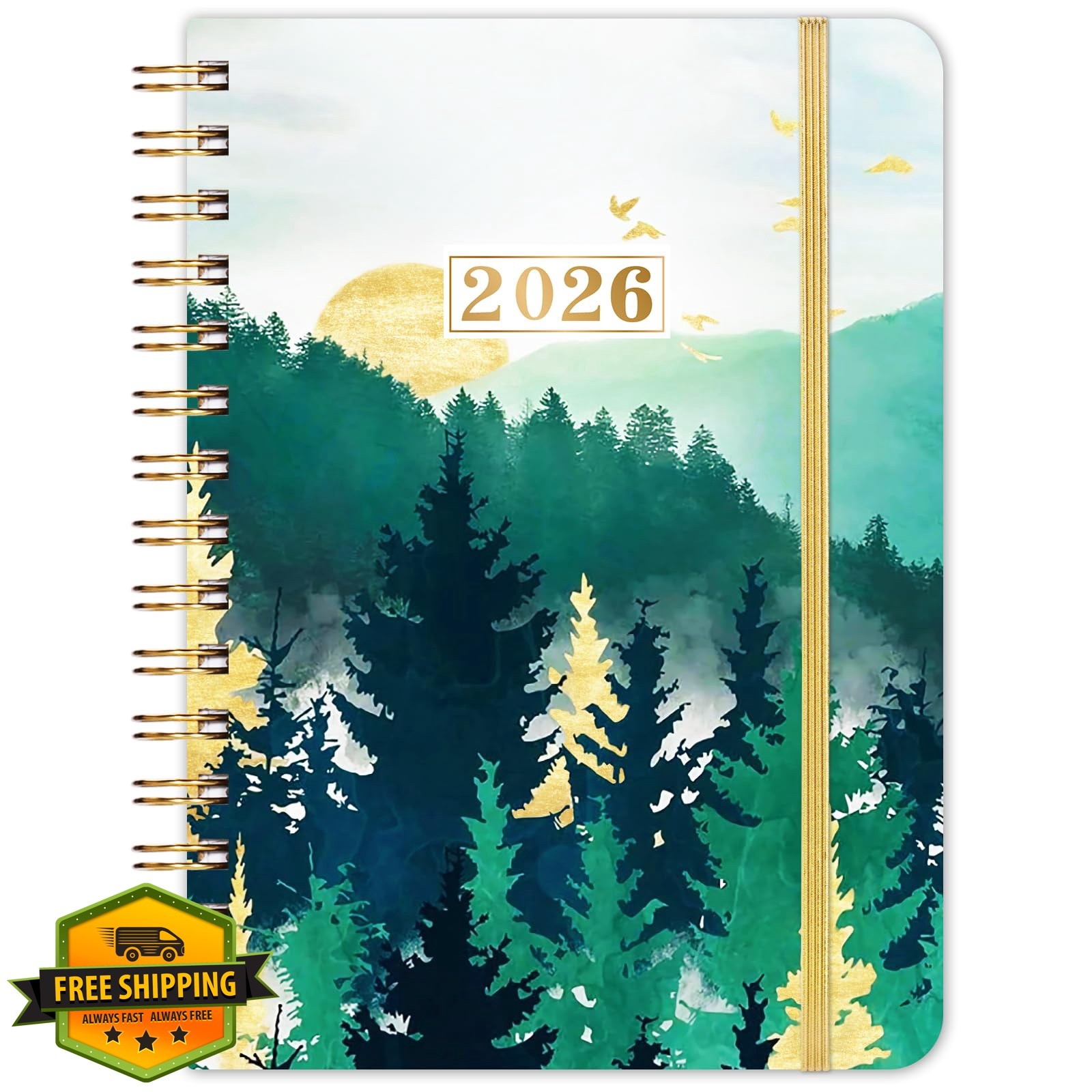 Vindora 2026 Planner 6.4″ x 8.5″ Gold