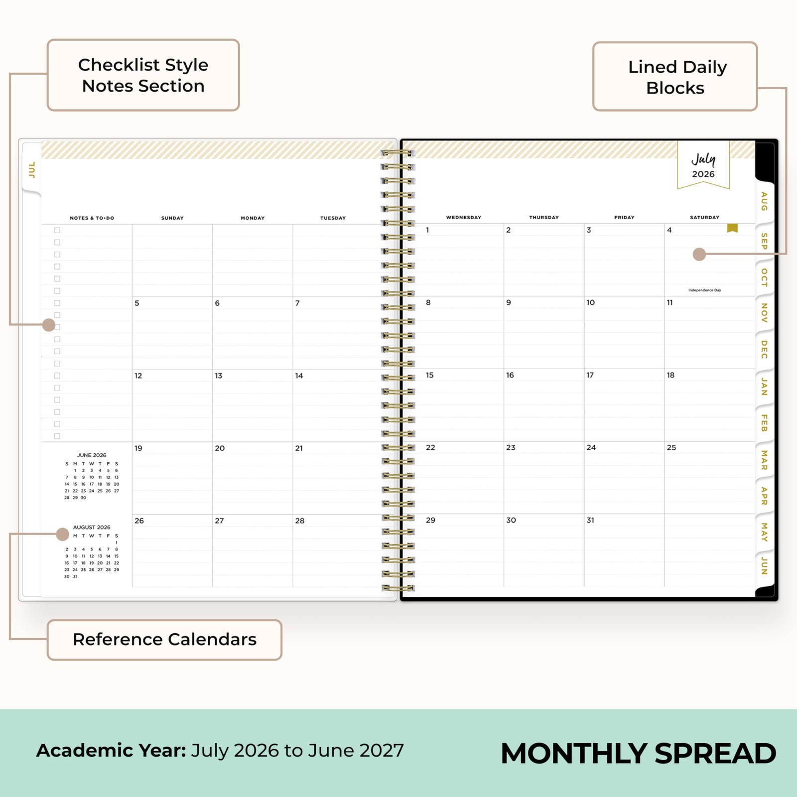 Blue Sky Day Designer 2026-2027 Weekly and 8.5″ x 11″, Rose Garden- 2026/2027