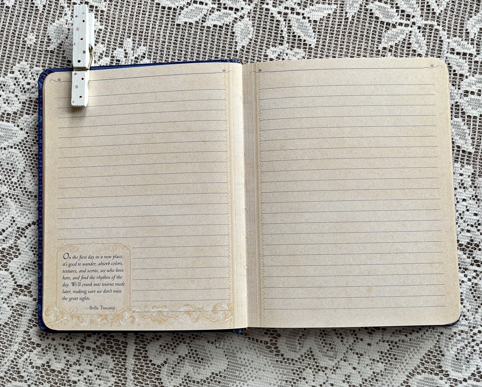 Blank diary notebook travelers journal 5 3/4 x 7 1/4 in. 70 pgs