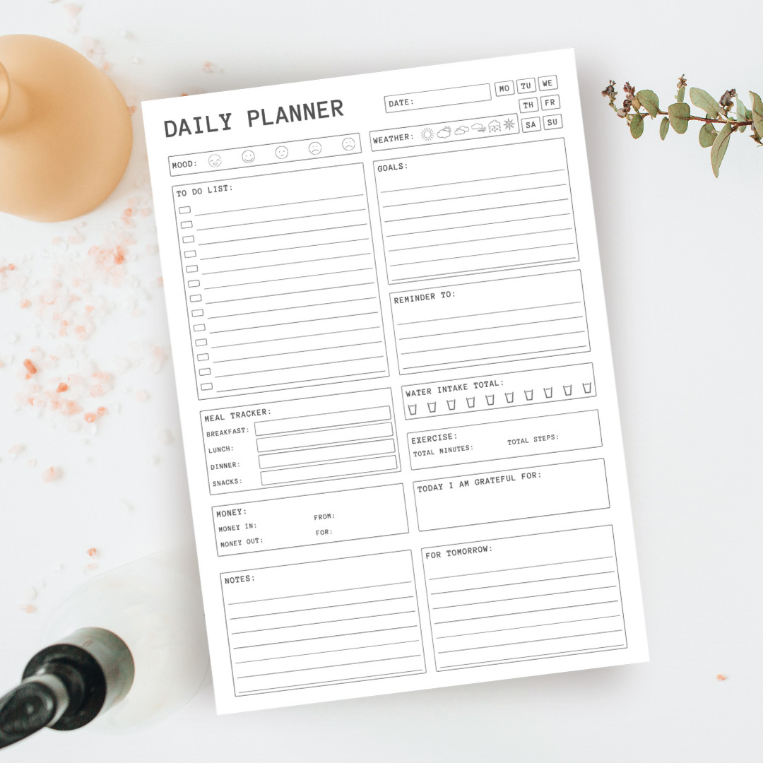 Ultimate Daily Planner / Undated Wellness & Goal Tracker
