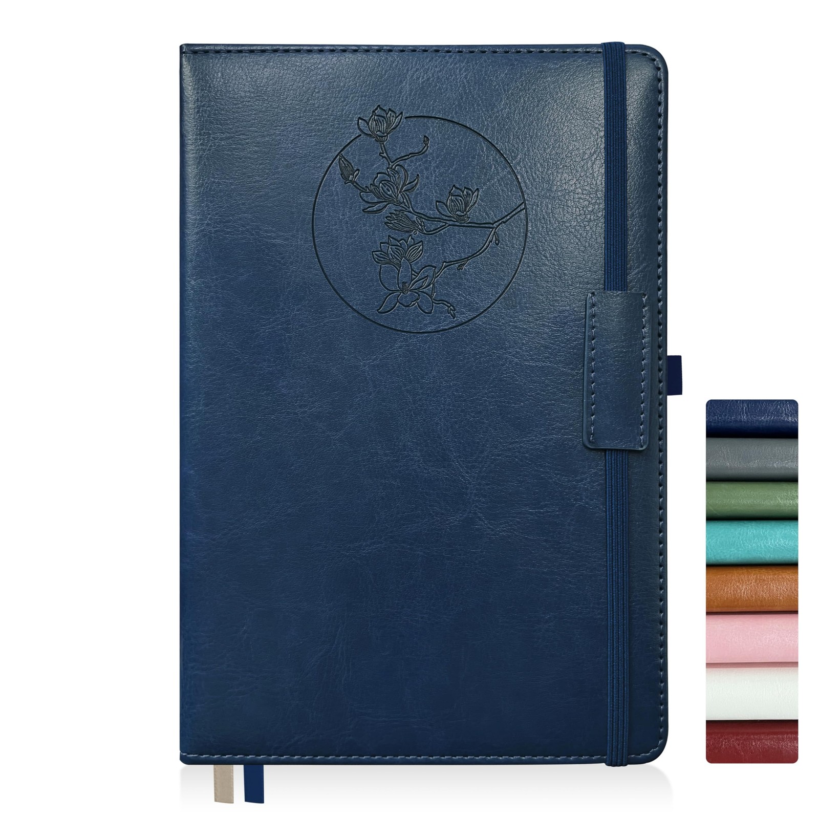 Qefuna Notebook Journal for Women Men,256 Pages A5 Hardcover 256 Pages, Blue