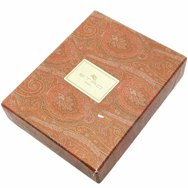 ■Authentic ETRO Notebook Cover Paisley Agenda PVC Leather Multicolor Brown ETRO