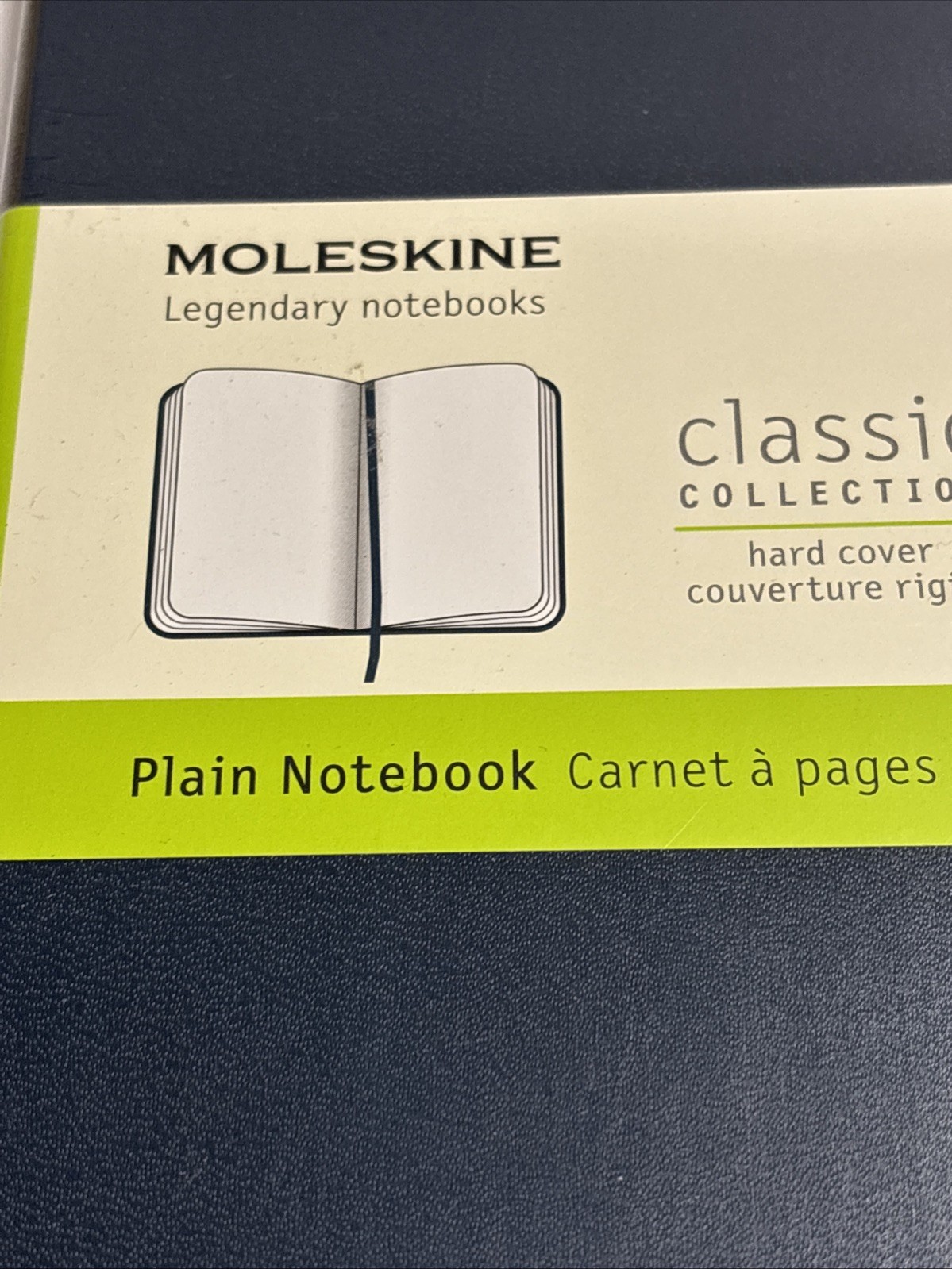 MOLESKINE CLASSIC PLAIN NOTEBOOK, EXTRA LARGE, NAVY BLUE HARD COVER 192 Pages