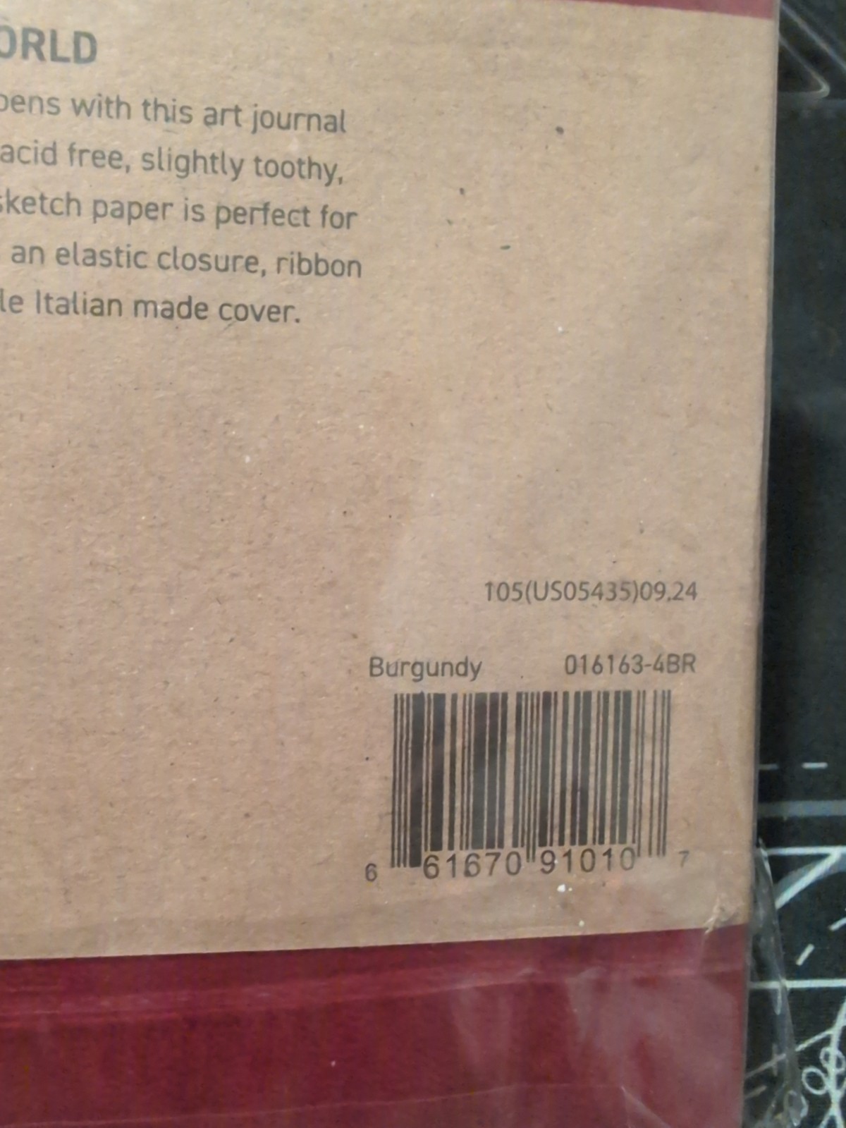 6″ x 8″ Pocket Sketchbook Traveler Journal 160 Pages Burgundy Brand New Sealed