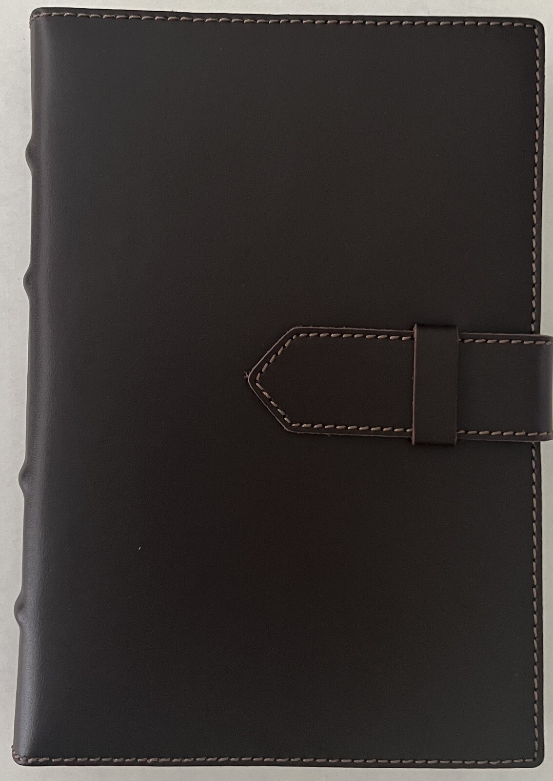 Italian Leather Journal Brown Nubuck Leather Lined Journal with Closure, NEW!