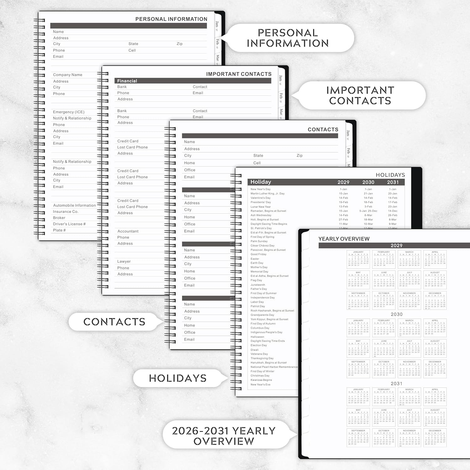2026-2031 Monthly Planner/Calendar – 5 Year Monthly Planner, Jul. 2026 – Jun. 20