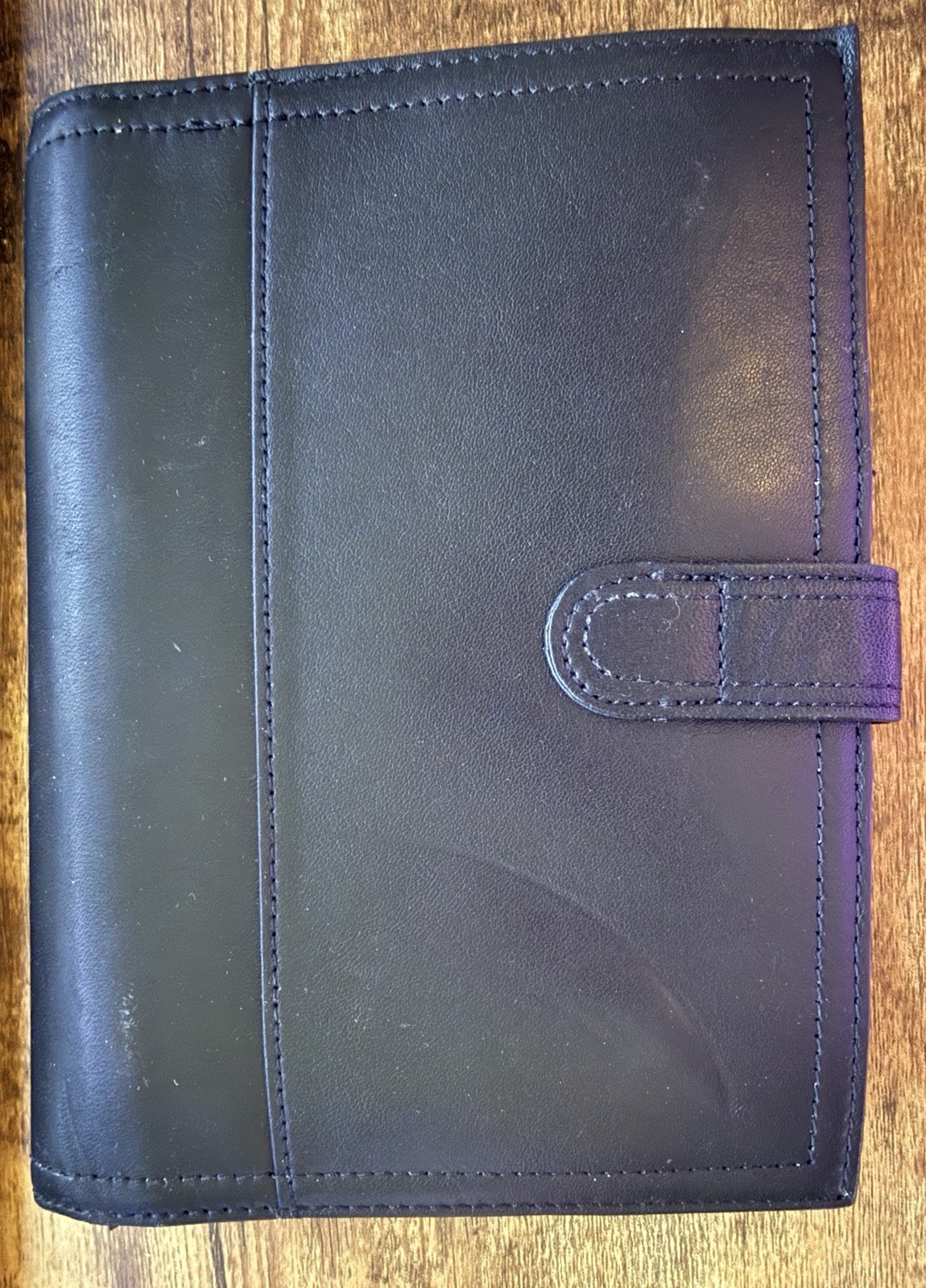 Vtg 2000 Day-Timer Navigator Organizer Planner Black Leather Snap Close New NOS