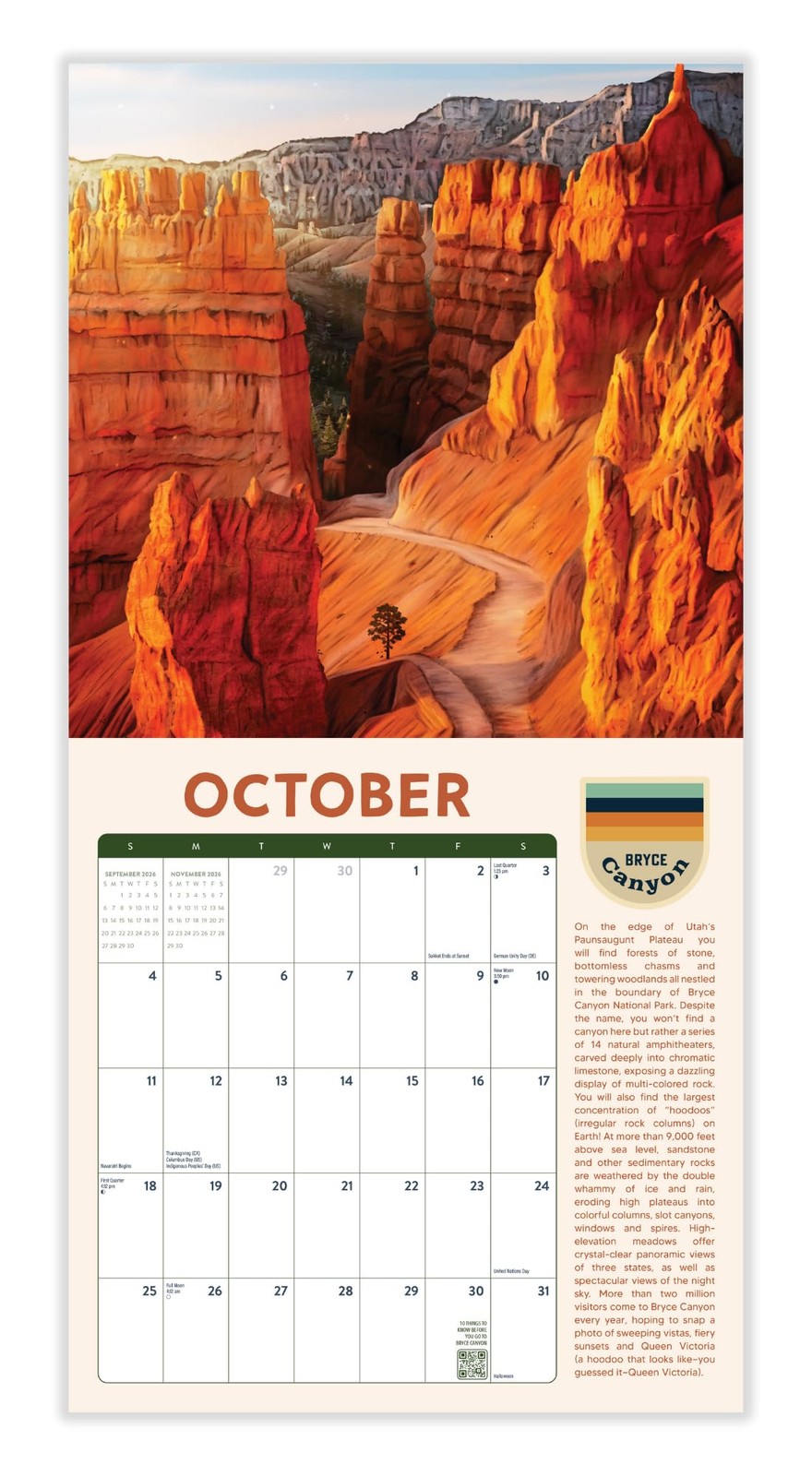 National Parks 2026 Calendar | Illustrated Poster Art 2026 Illus. Nat’l