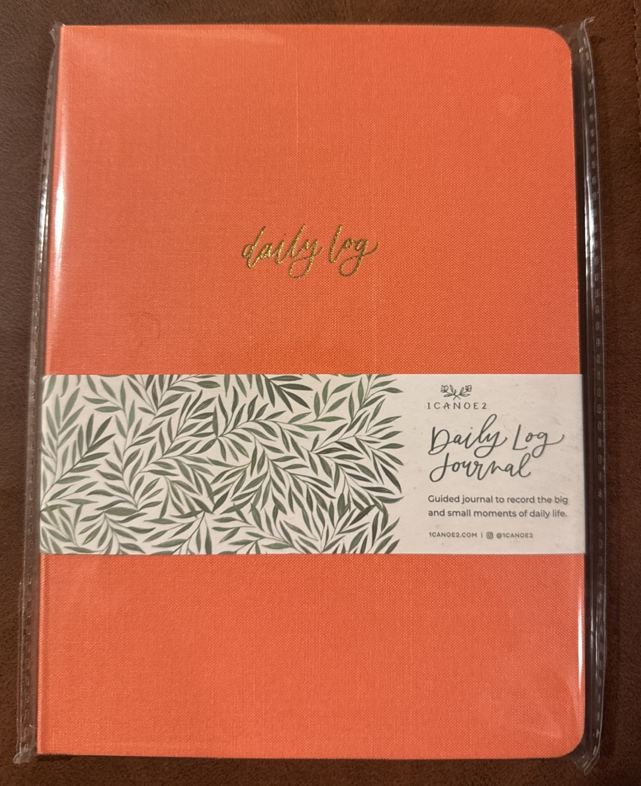 1Canoe2 Daily Log Guided Journal Orange New Sealed
