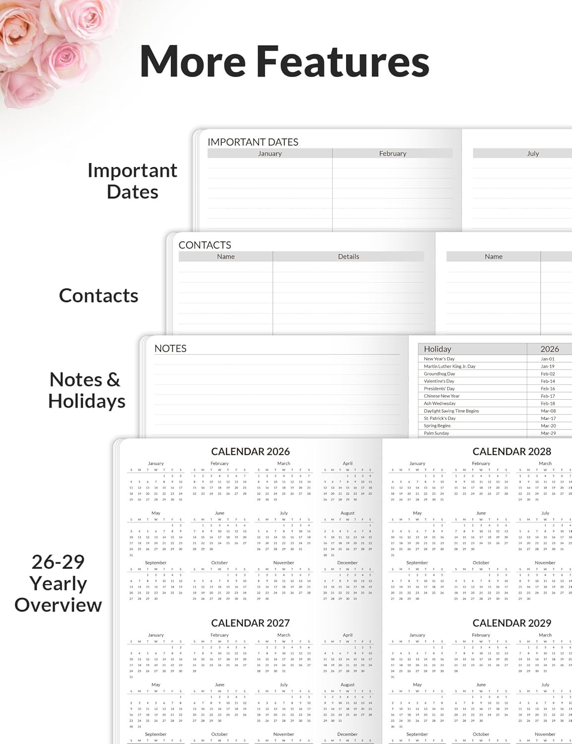 Monthly Planner May 2026 to June 2028-7″ X 10″ Large Calendar Book – Big Size De