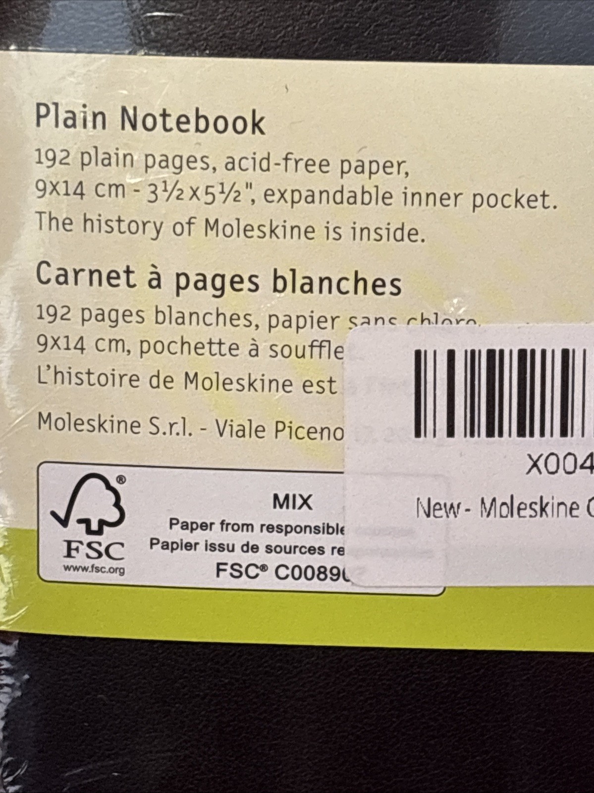 Moleskine Classic Pocket Soft Cover Notebook Black Plain 192 Pages (3.5×5.5″)