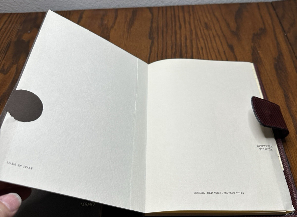 Vintage Bottega Veneta Leather Address and Memo Book Made In Italy