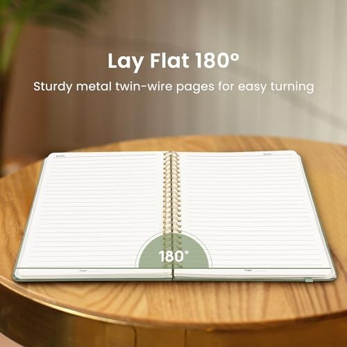 Lined Spiral Journal Notebook for Women & Men140 Pages College Ruled Hardcover