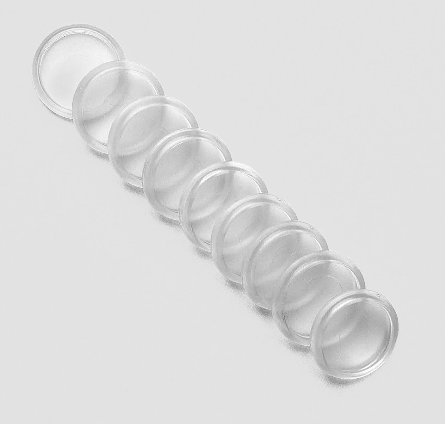 Cloth & Paper Transparent Planner Discs | Clear 1.25 Inch | Set of 9