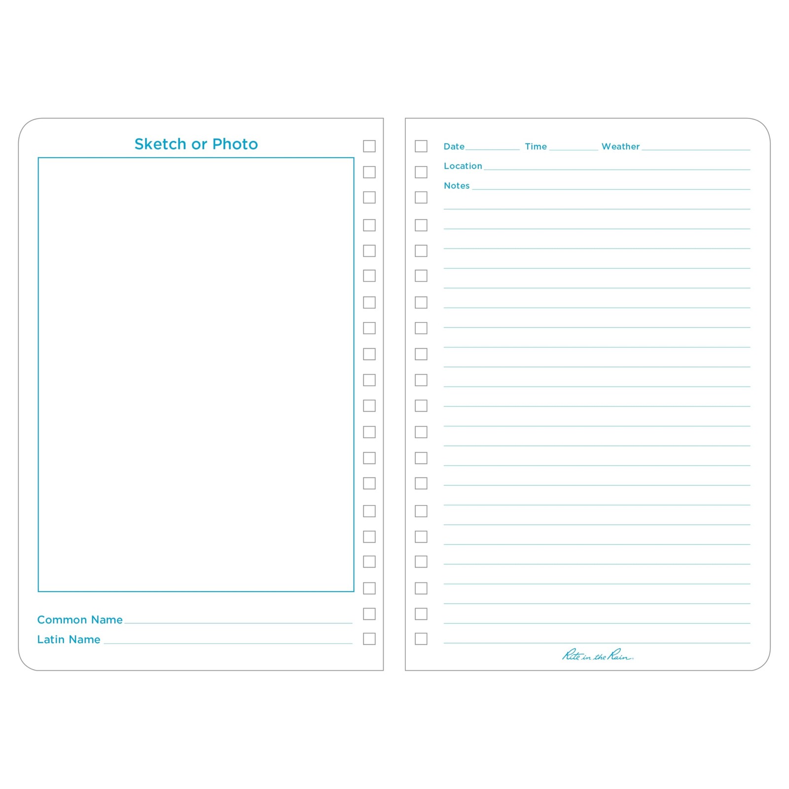 Weatherproof Notebook 64 Pages Waterproof Paper Wire O Binding Outdoor Journal