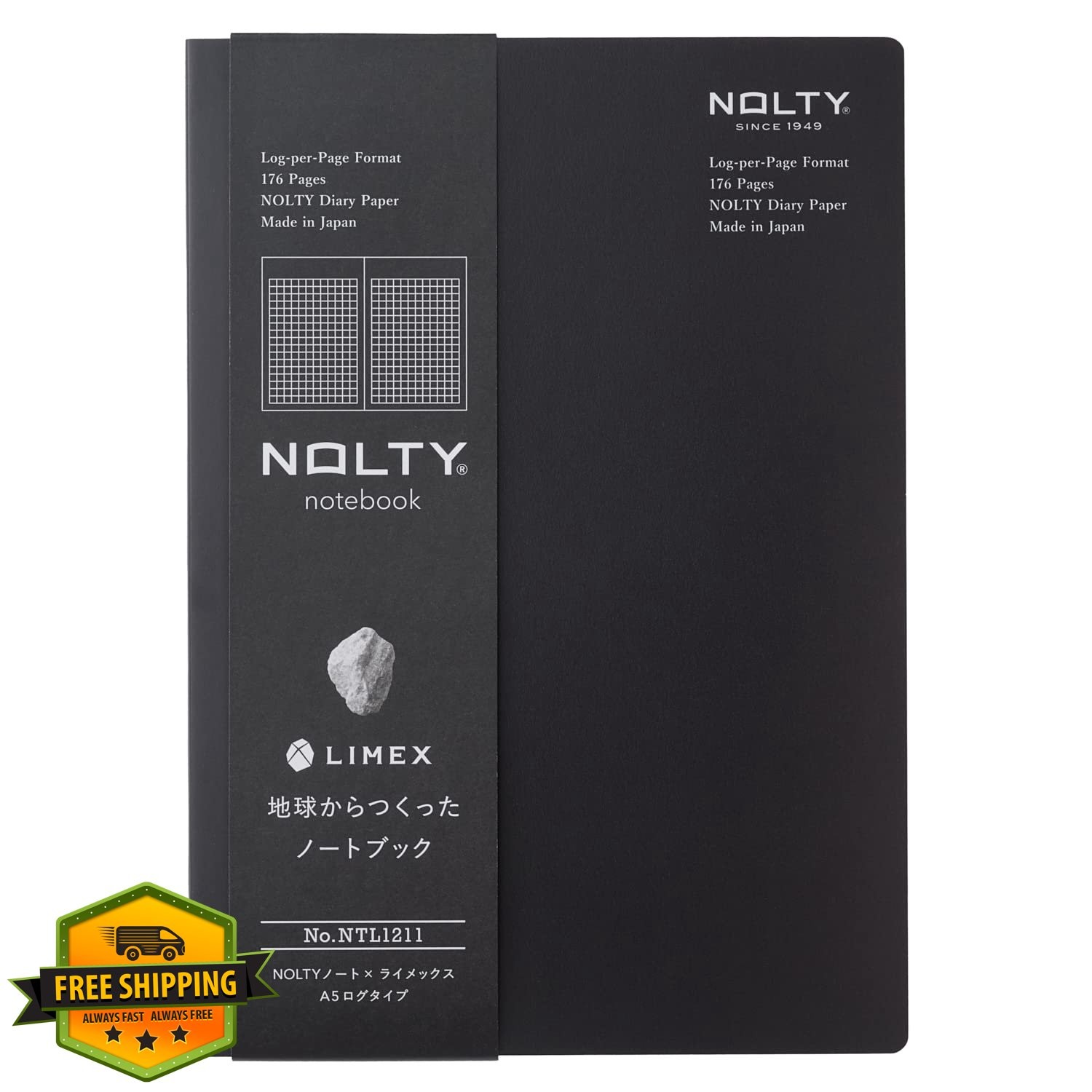 NOLTY Notebook A5 Granite Black