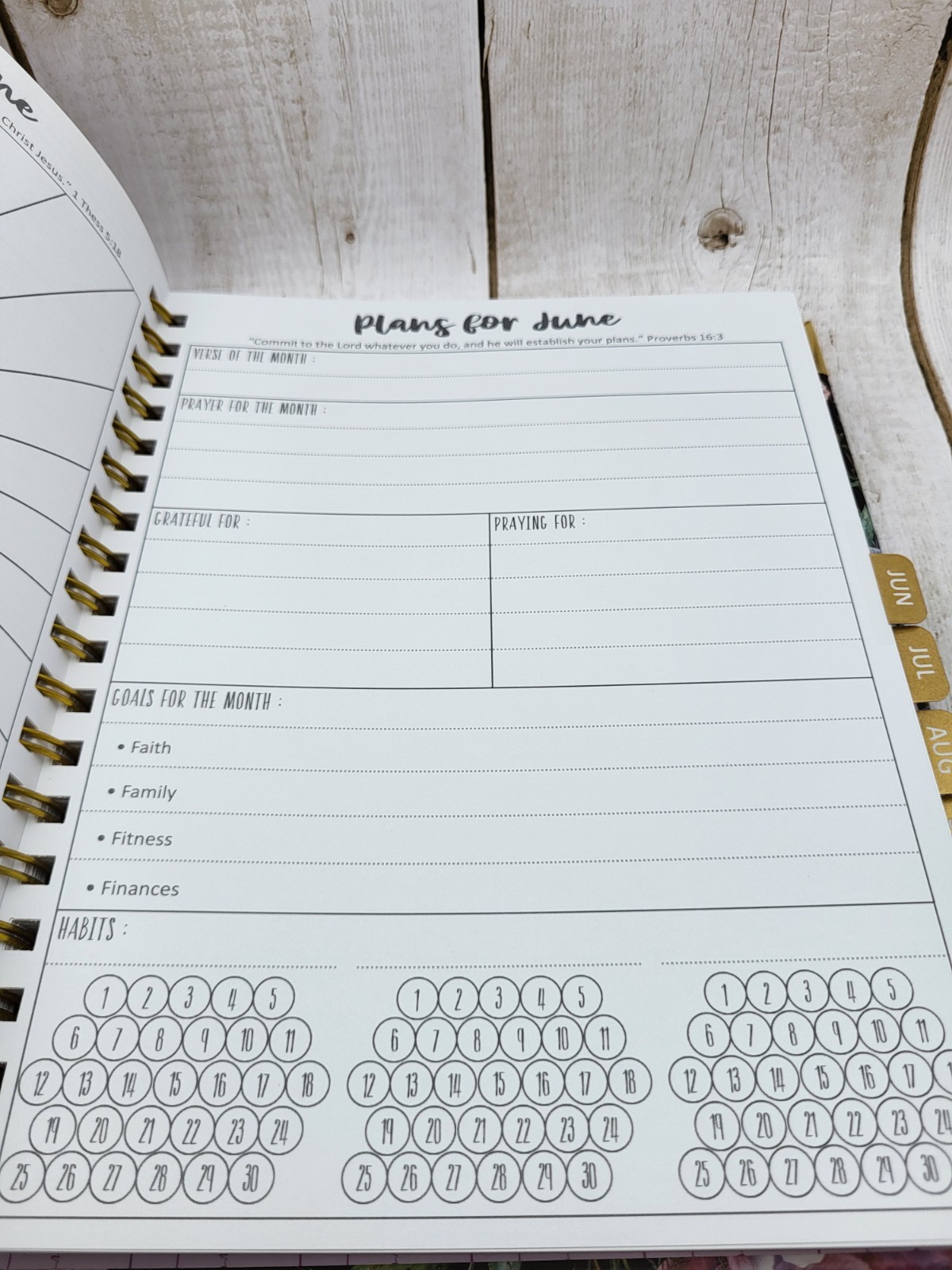 2026 Prayerful Planner Black Floral Hadrcover Undated Calendar Prayer List Book