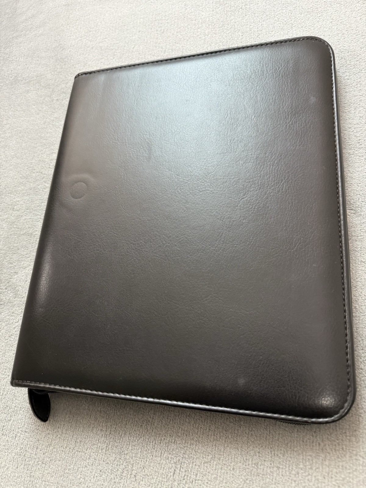 Day-Timer Planner Leather? Black USA Made 7 Ring Binder Double YKK Zipper Slots