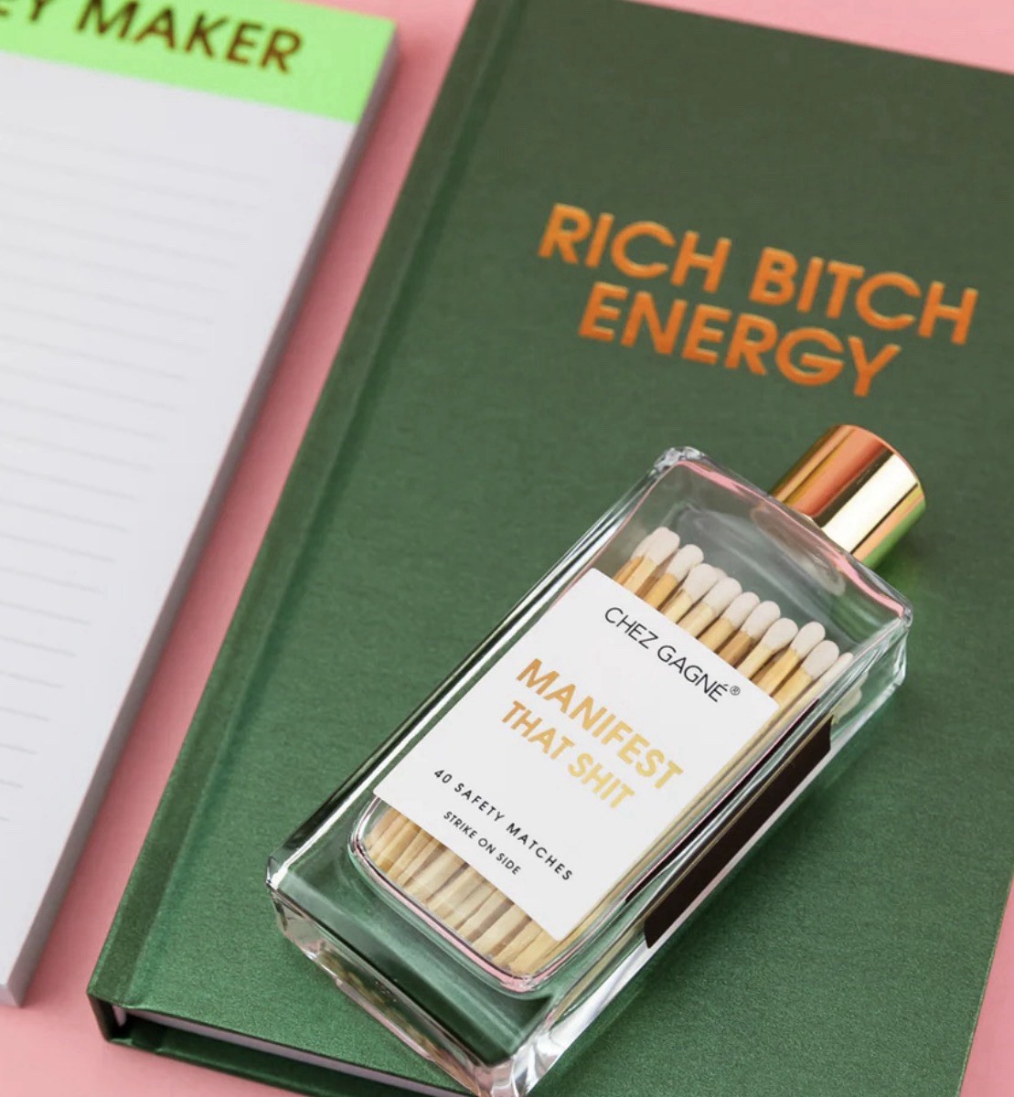 NEW Chez Gagne’ Rich Bitch Energy Journal Hardcover Notebook Journal 256 Pages