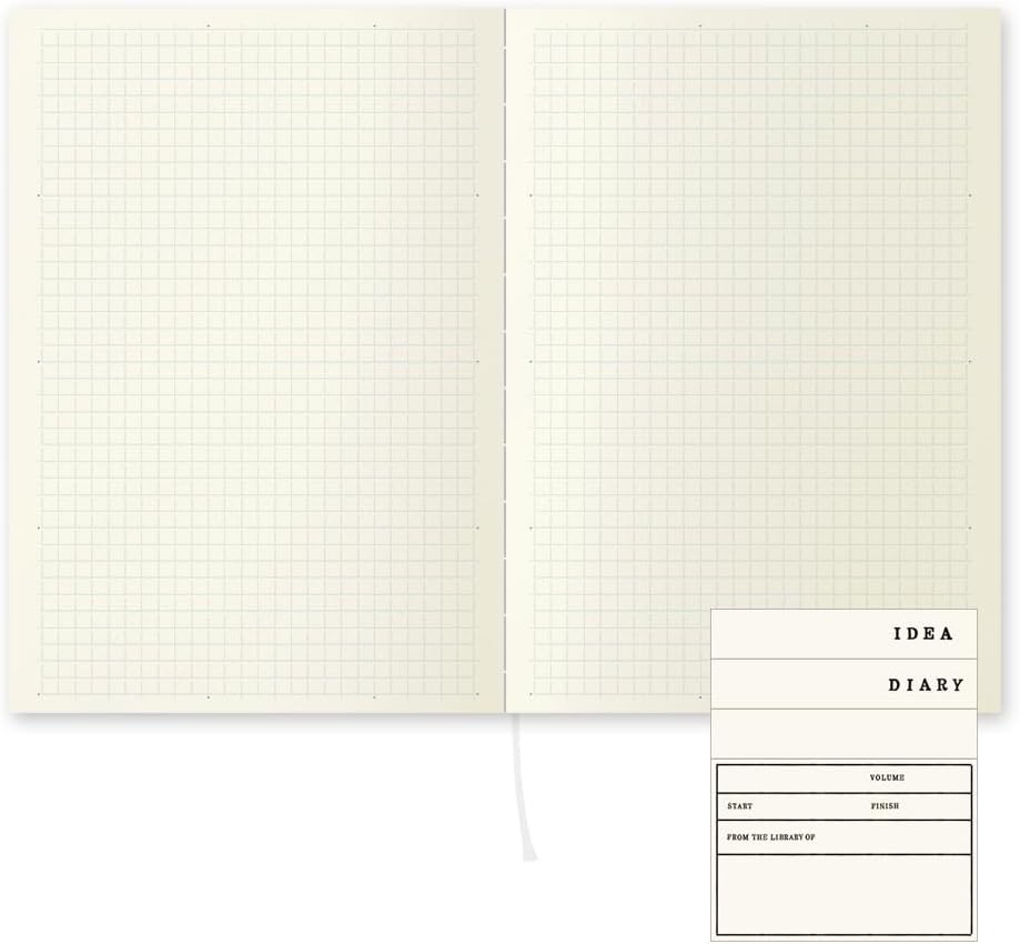 A5 Graph Ruled Notebook with Pen Holder and 176 Pages for Writing Comfort