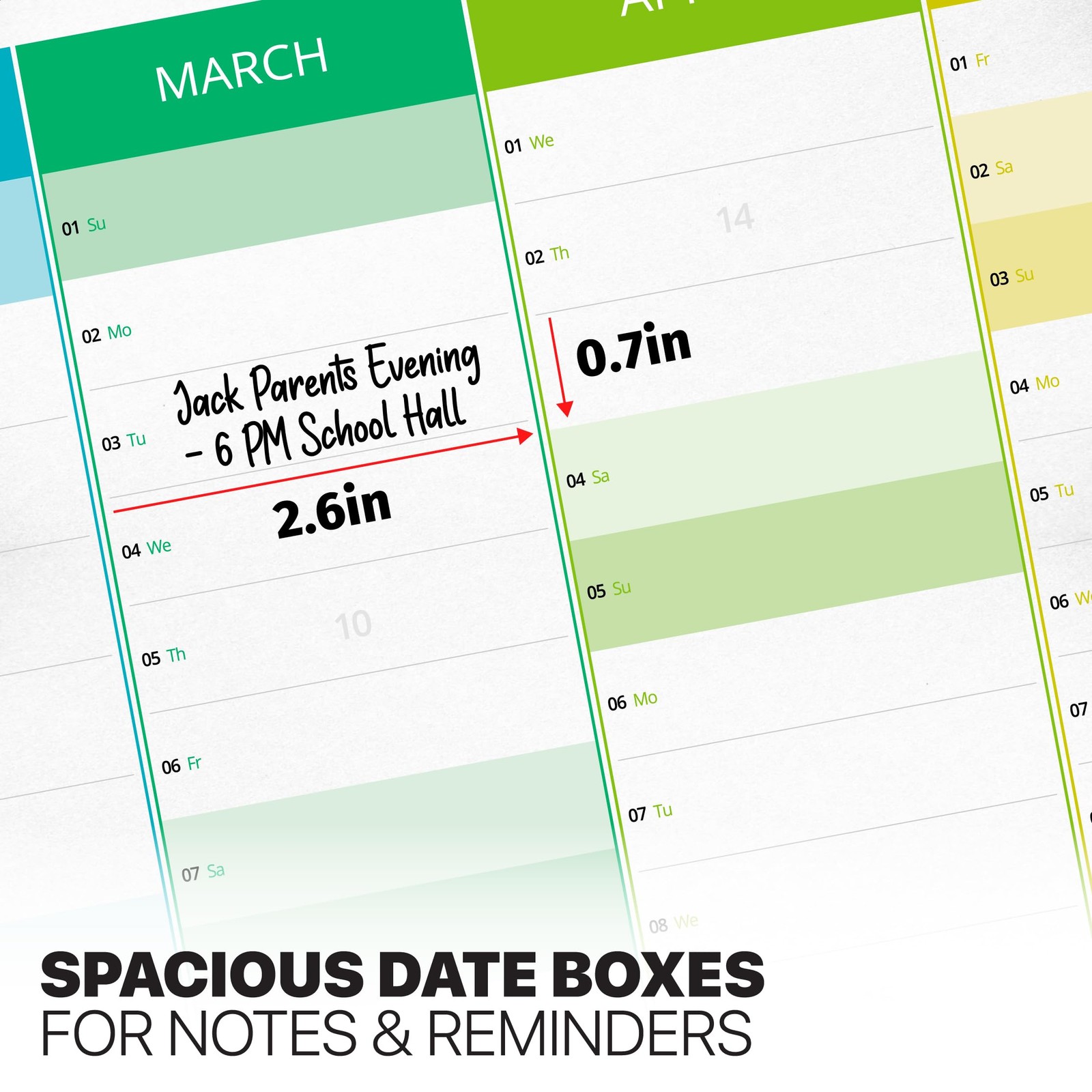 Wall Planner 2026 – Extra Large 33 x 24 inches, Full Year: Jan 26 – Dec 26