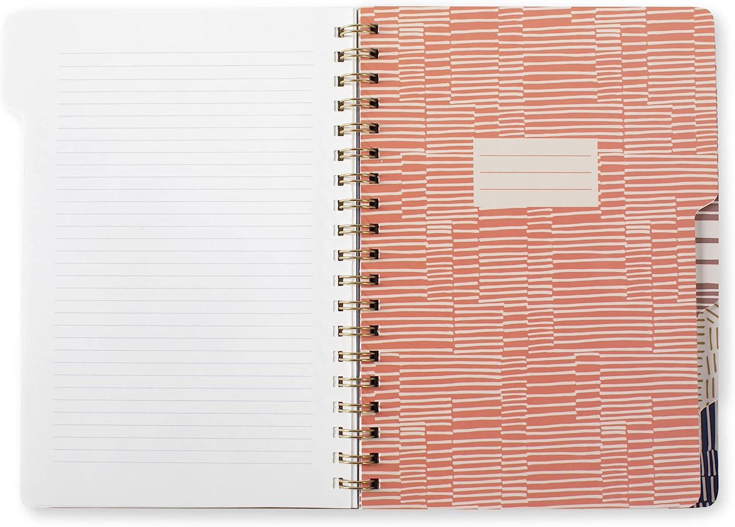 Studio Large Tab Notebook,”Tribal Lines”, Flexible Paperback Cover, College Rule