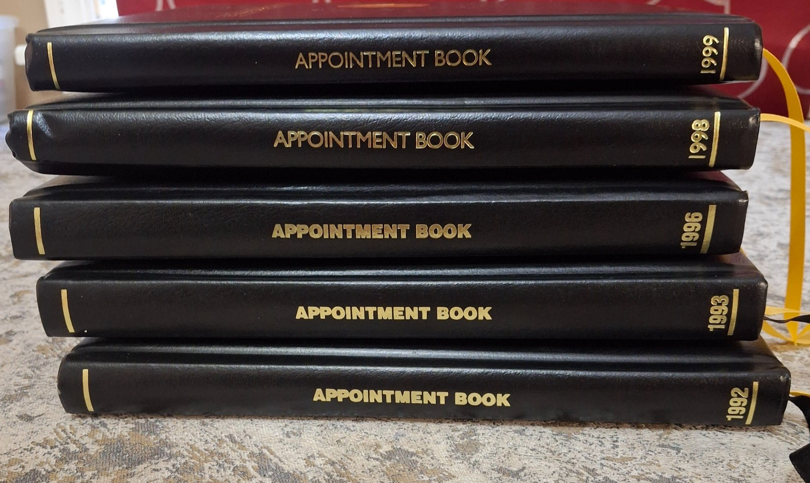 Vintage American Express Appointment Books Lot of 5 Black Planner 1992-93 1996