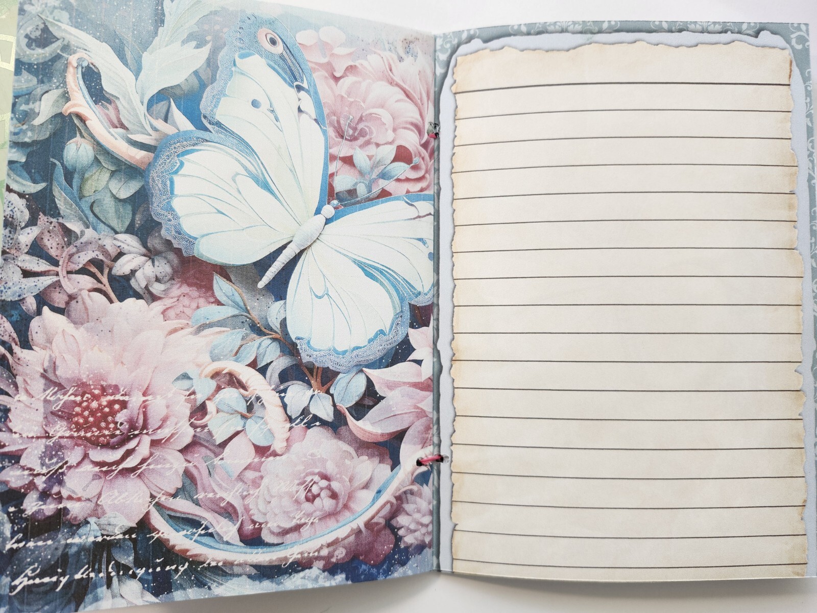 Junk Journal Booklet “BEAUTIFUL BUTTERFLIES” HANDMADE Cards, Pockets, Ephemera