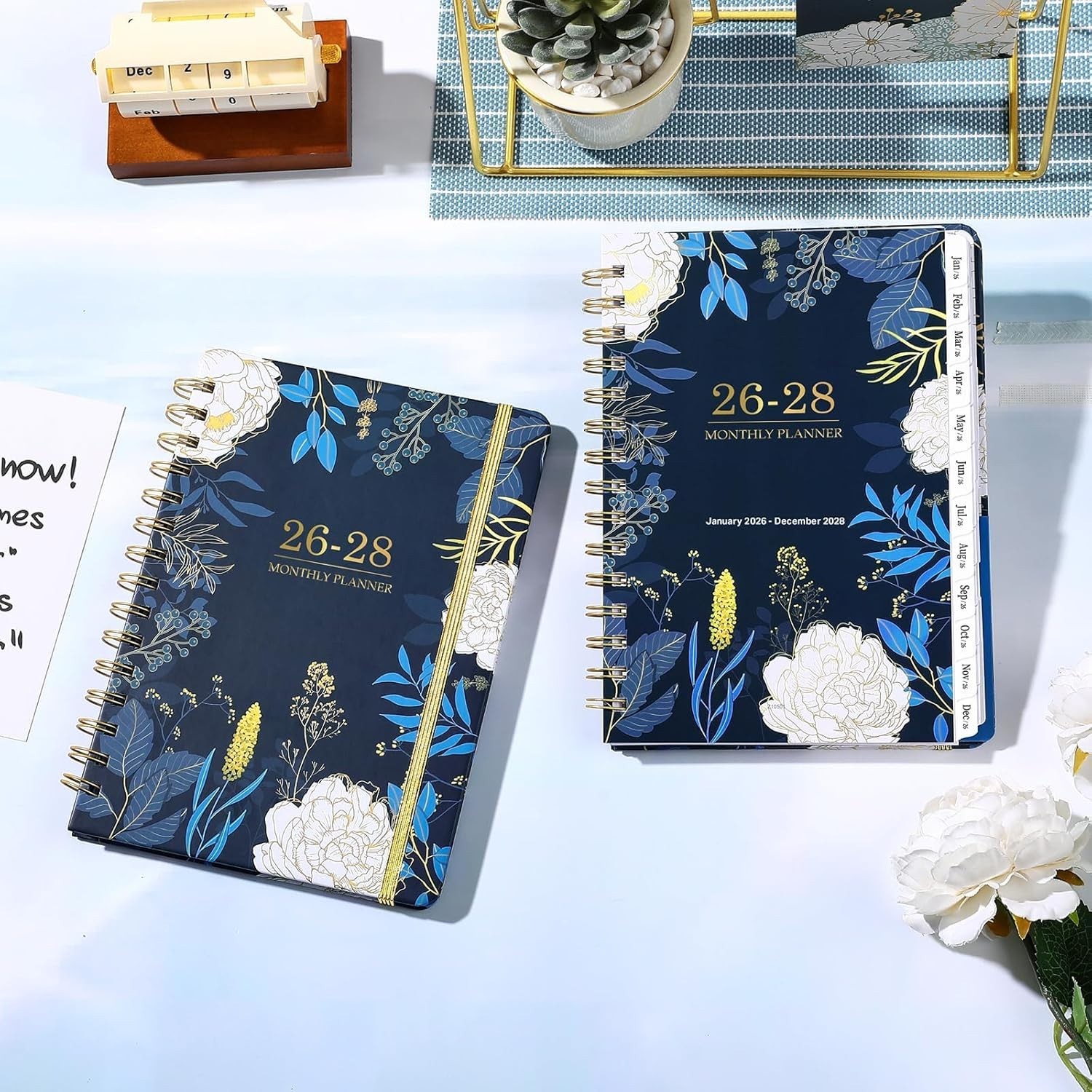 Durable 3- Planner: 6.3″ x 8.4″ Calendar with Inner Pocket & Closure