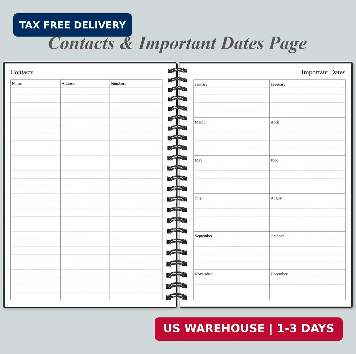 Daily Planner Undated – A5 To Do List Notebook Hourly Schedules, Spiral Appointm