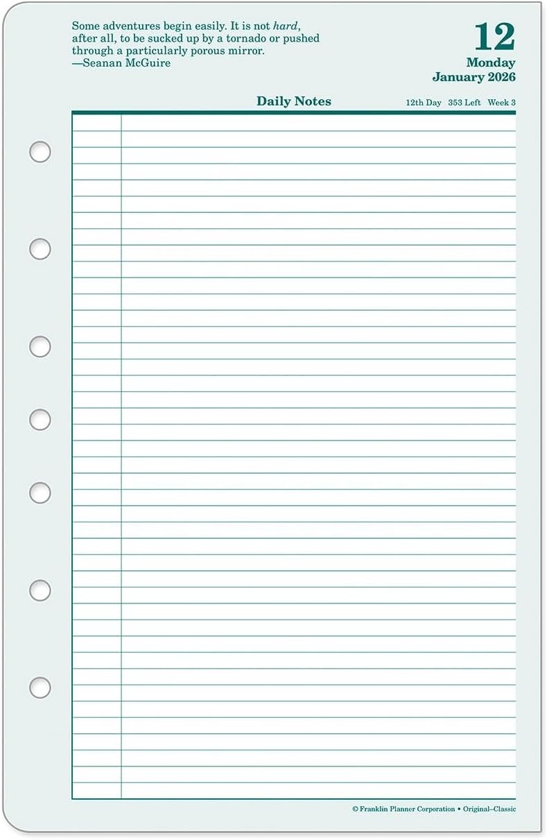 Elevate Your Planning: Two-Page Per Day Ring-Bound Organizer 2026 – Classic Size