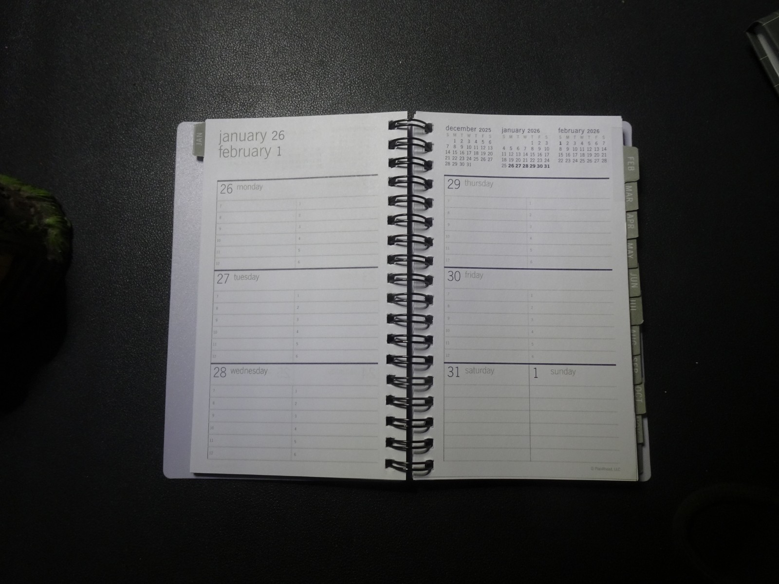 PlanAhead Beautiful Office Monthly Weekly Blue Planner Jul25 – Dec26, 4″ x 6.25″