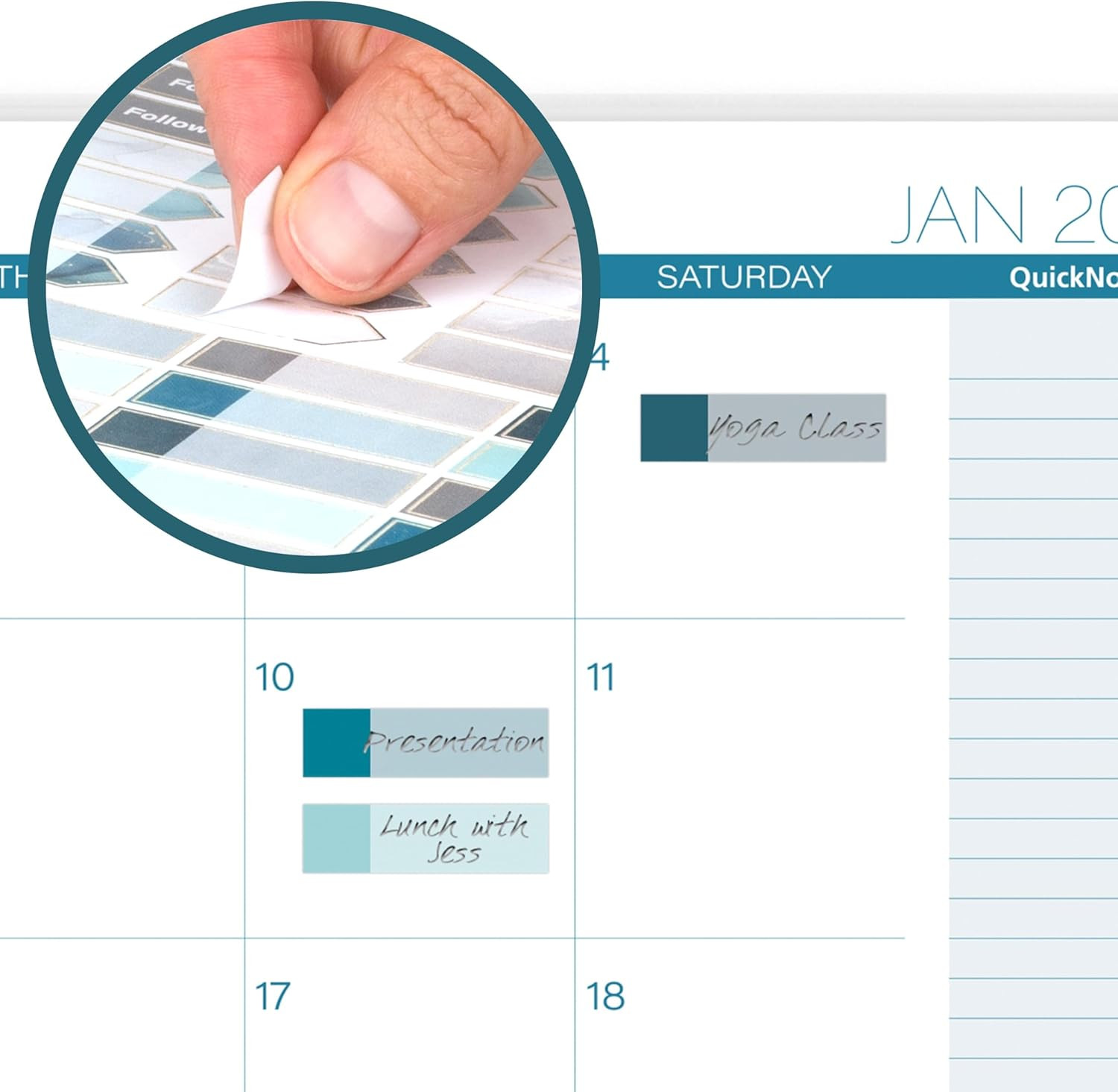 2025 Planner, Weekly & Monthly, 8-1/2″ x 11″, Large, Glacier (1727-905-25)