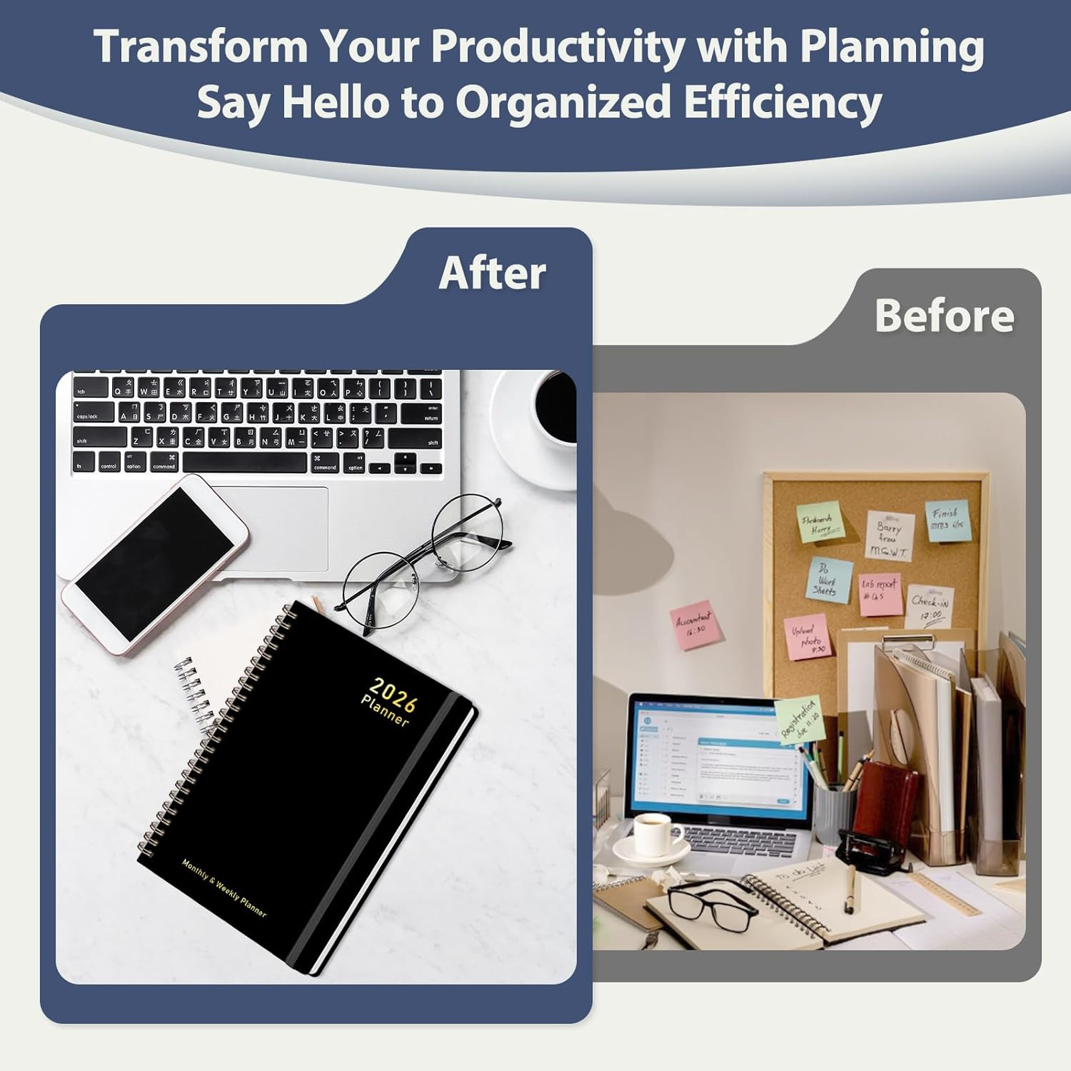 2026 Planner, Weekly and Monthly Calendar Academic Planner, Jan 2026 – Dec 2026,