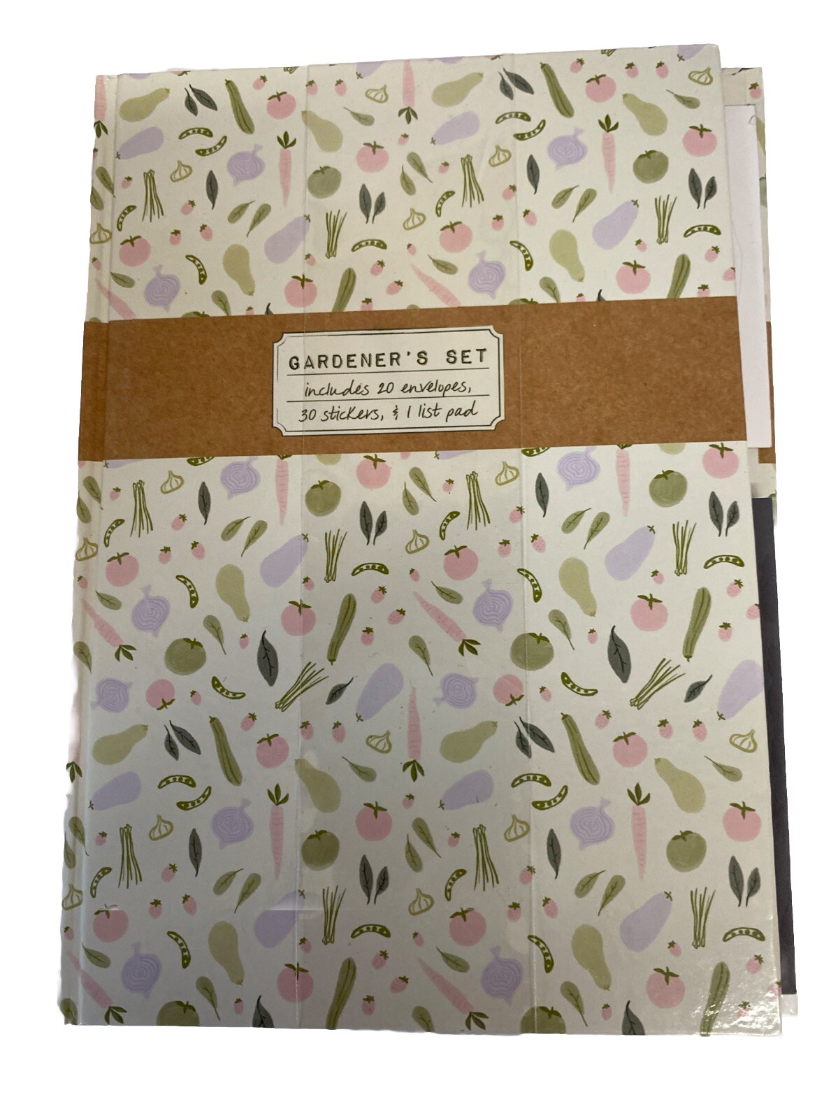 Gardener’s Set Journal Letter Set Vegetables Envelops Stickers List Pad 5.5″ X 8