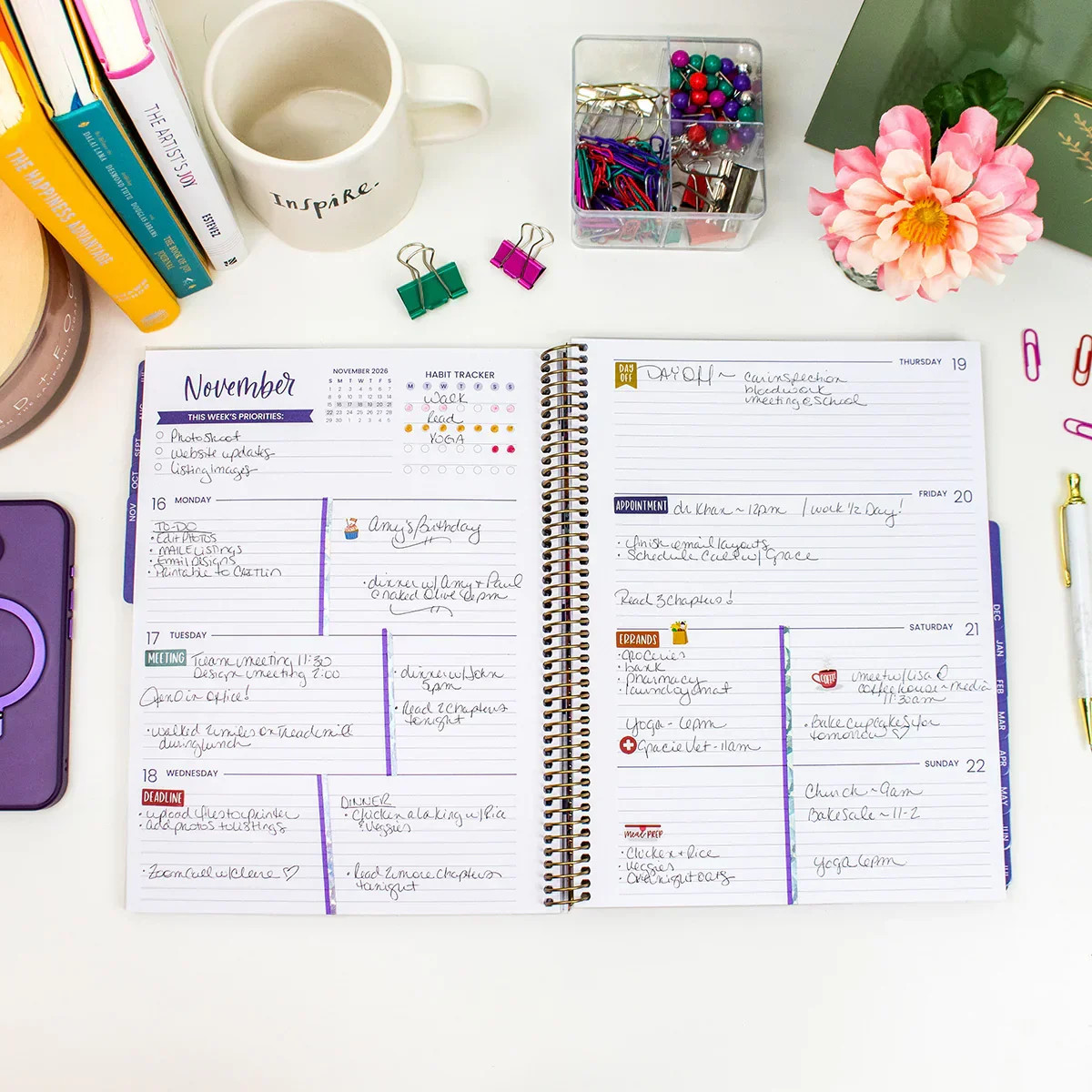 2026–27 Soft Cover Planner, 8.5″ x 11″ | Wildflower Mountainside