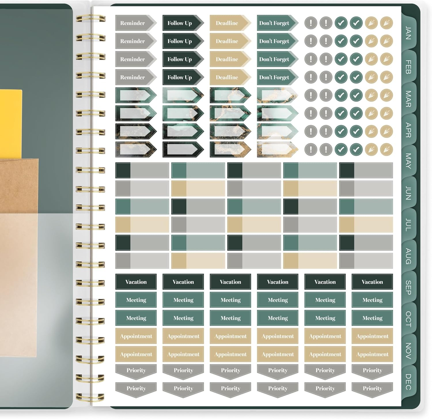 2026 Planner, Weekly & Monthly, 8-1/2″ x 11″, Large, Emerald Isle (1758-905-26)
