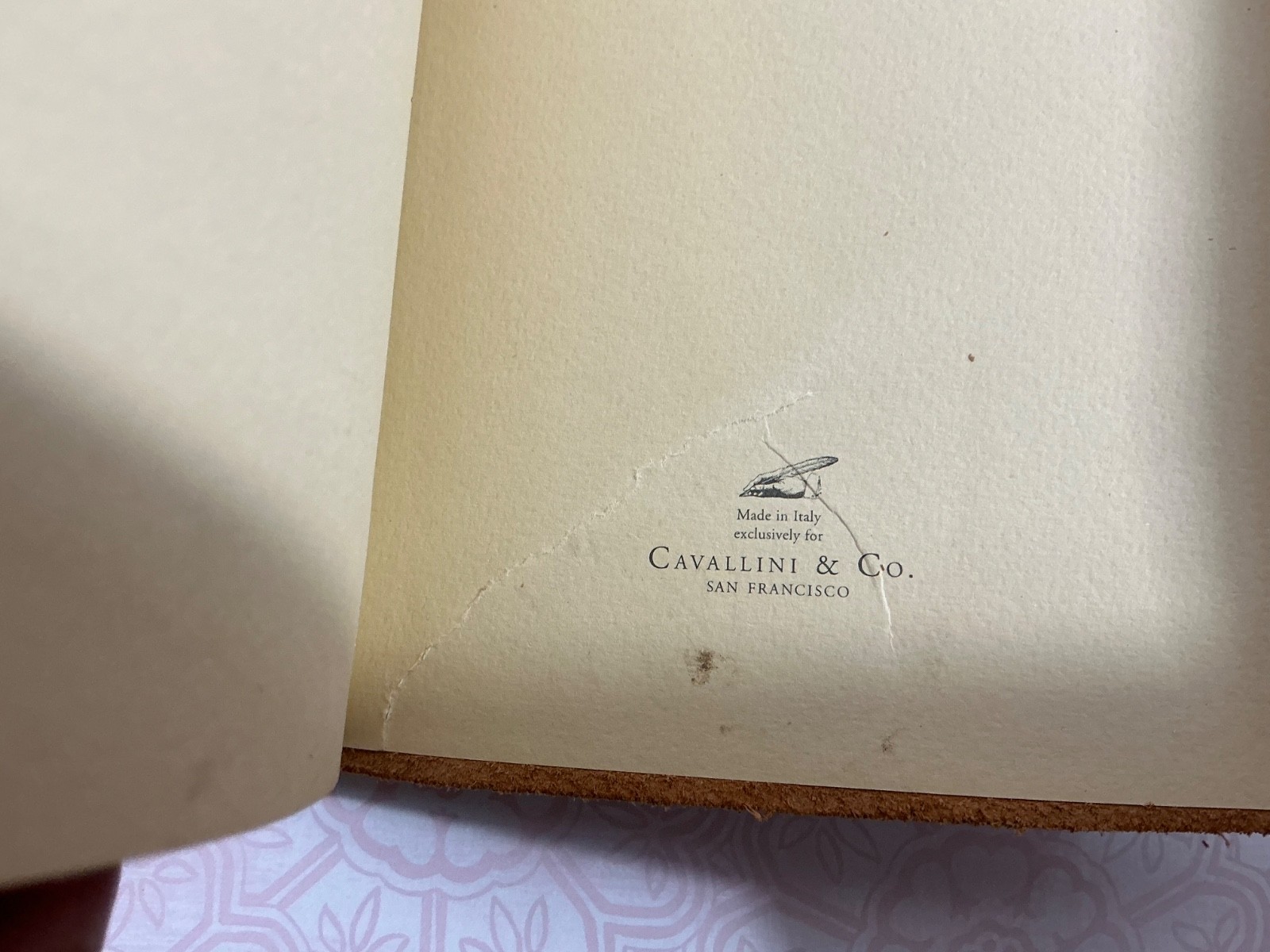 Lined Journal Leather Cover Cavallini & Co San Francisco Made in Italy PLS READ