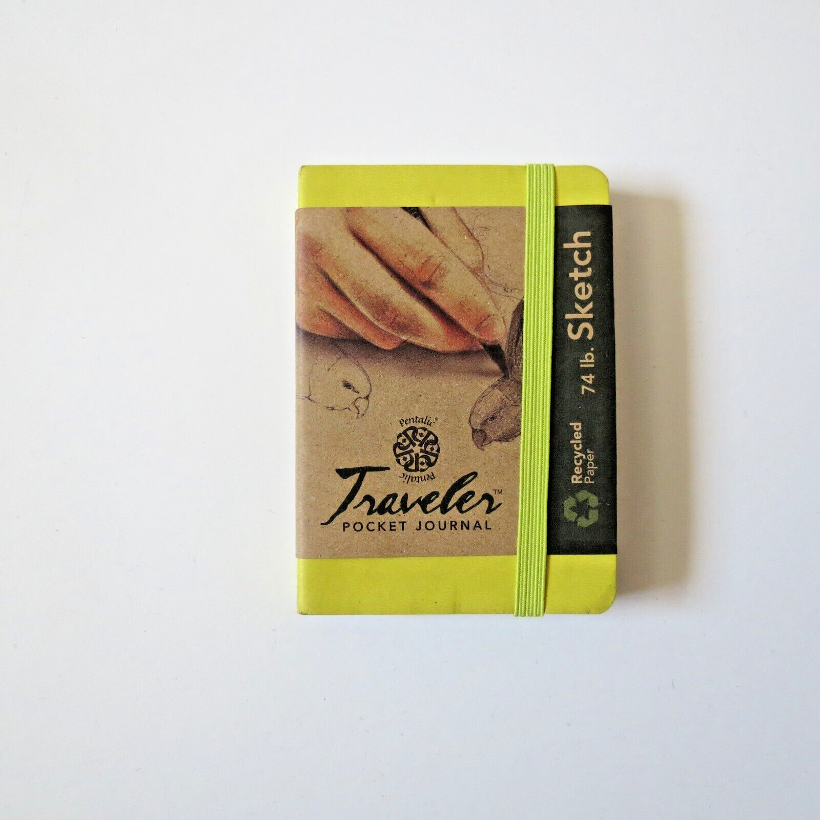 Pentalic Traveler Pocket Journal – 74 lb Sketch 4″x3″ Citrine Yellow