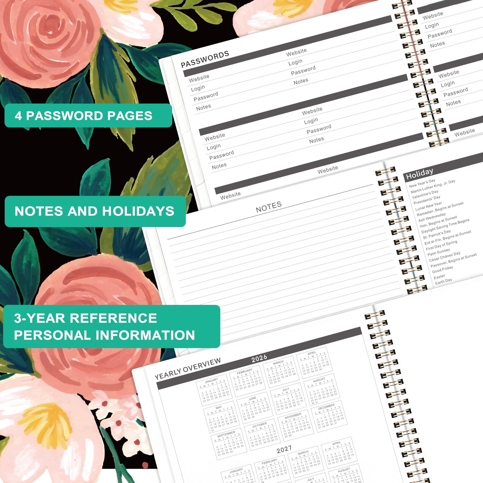 2026-2027 Monthly Planner/Calendar – 2 Year Planner 2026-2027, Jan 2026 – Dec…