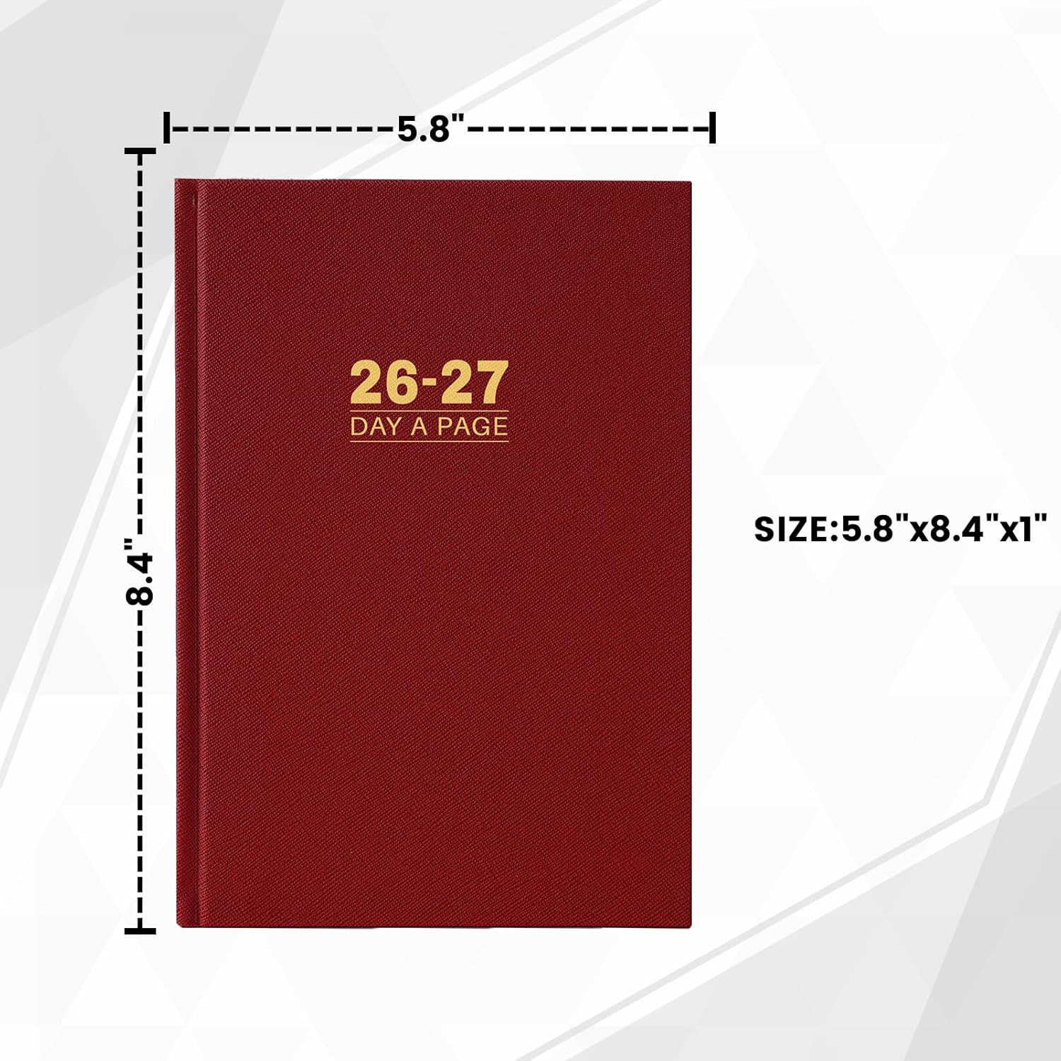 2026-2027 Diary – Diary Full Page Per Day, Daily Planner 2026-2027, Jul. 2026 –
