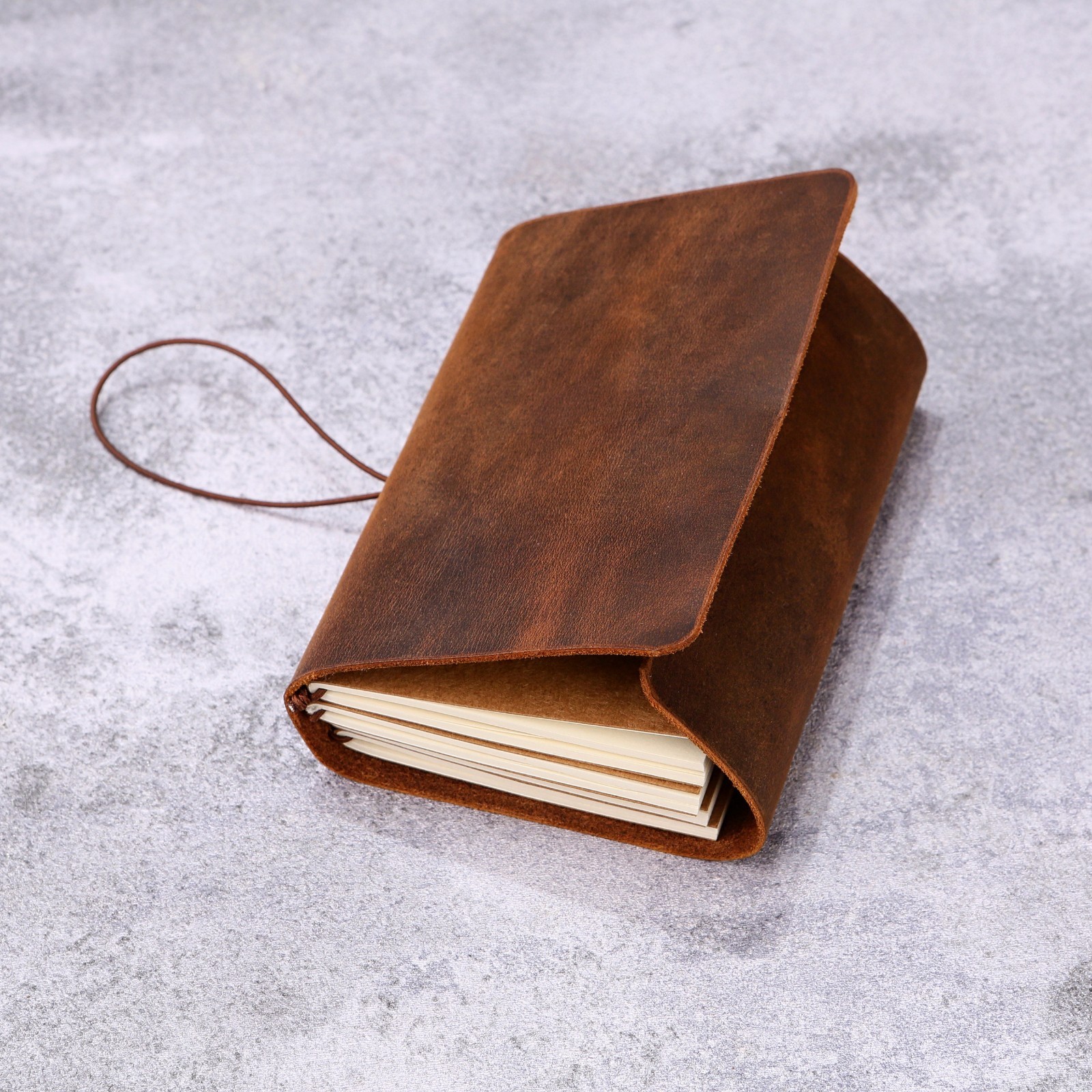 Leather Journal Cover,Custom Engraved Planner A6 A5 B5, Employee Coworker Gift