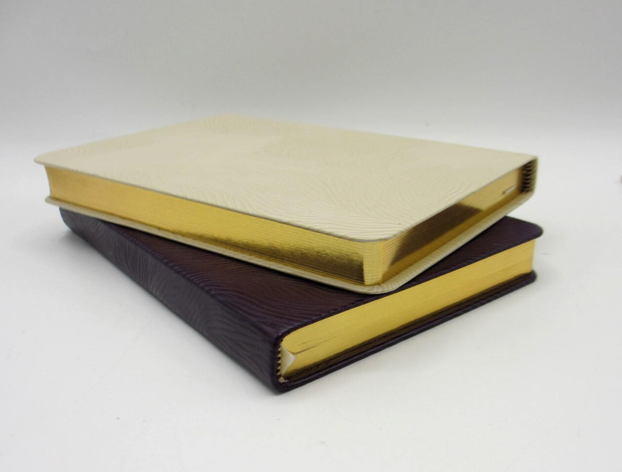 Leather Soft Cover Journal 7″ 224 Lined Pages Graphic Image Swirl Embossed Ivory